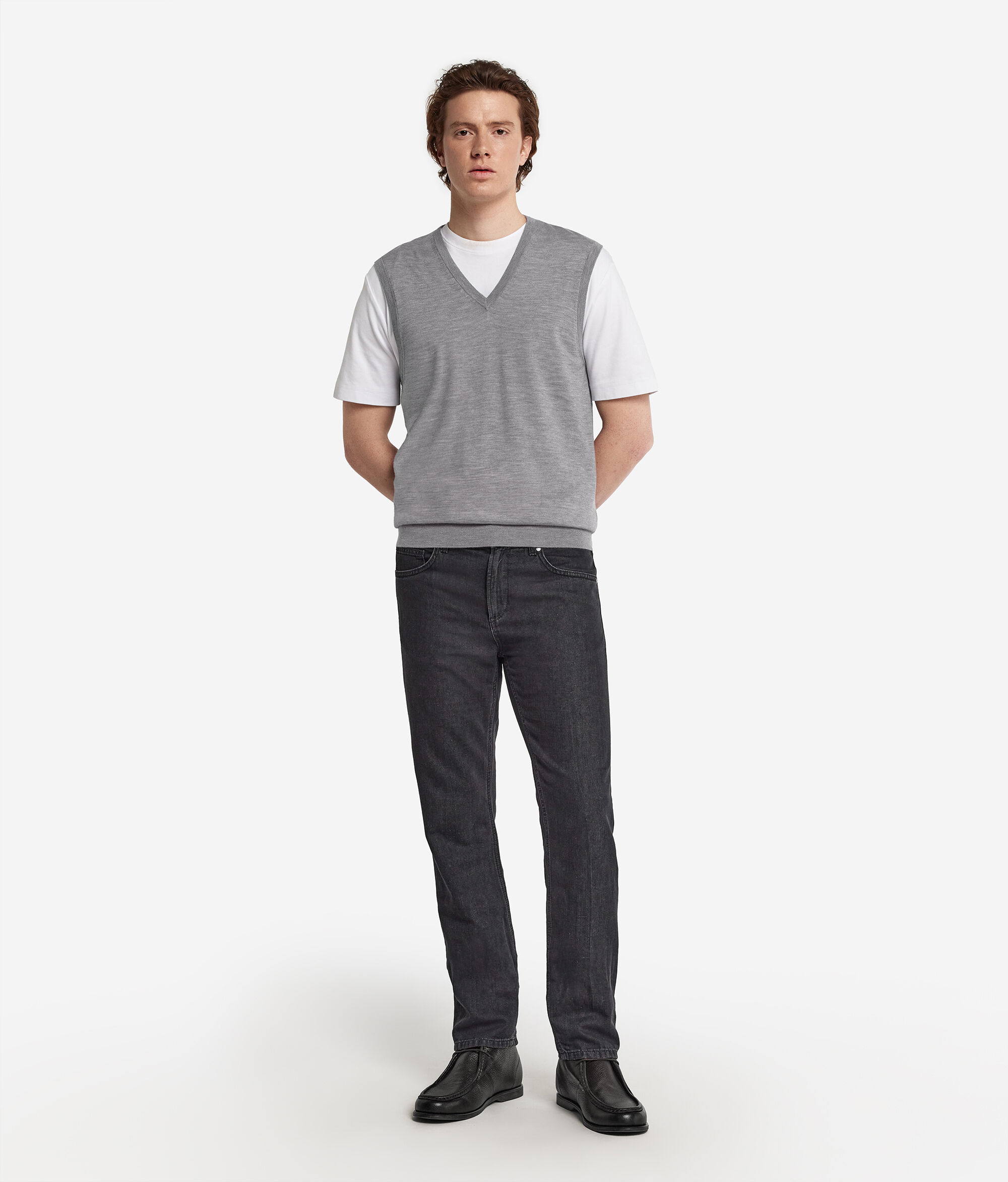 Pull sans manches homme en cachemire ultra-fin