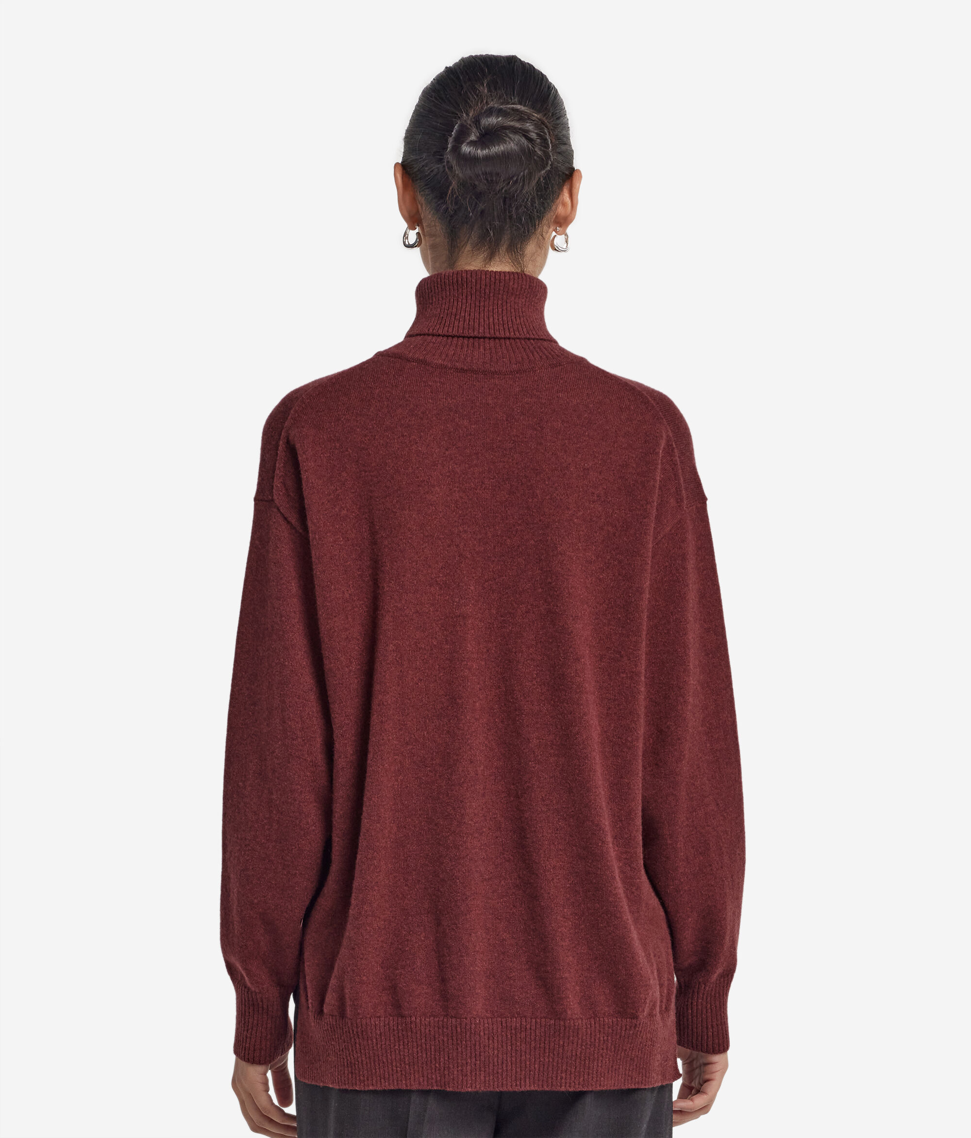 Rollkragenpullover aus Kaschmir Ultrasoft mit Schlitzen