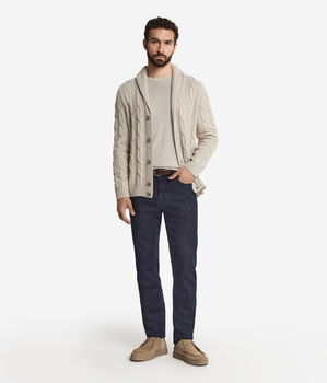 Cable Knit Wool Cardigan