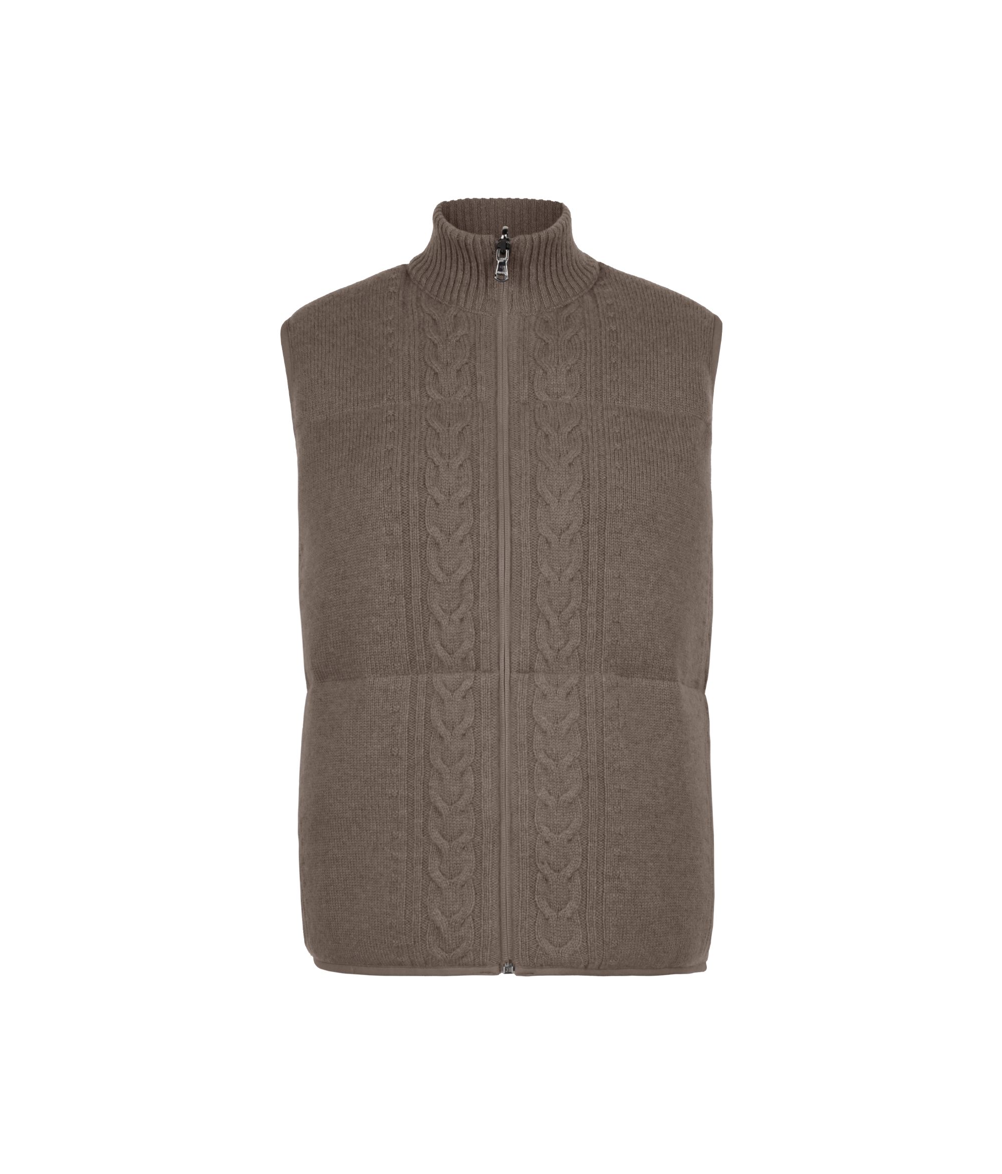 Smanicato reversibile con trecce in cashmere