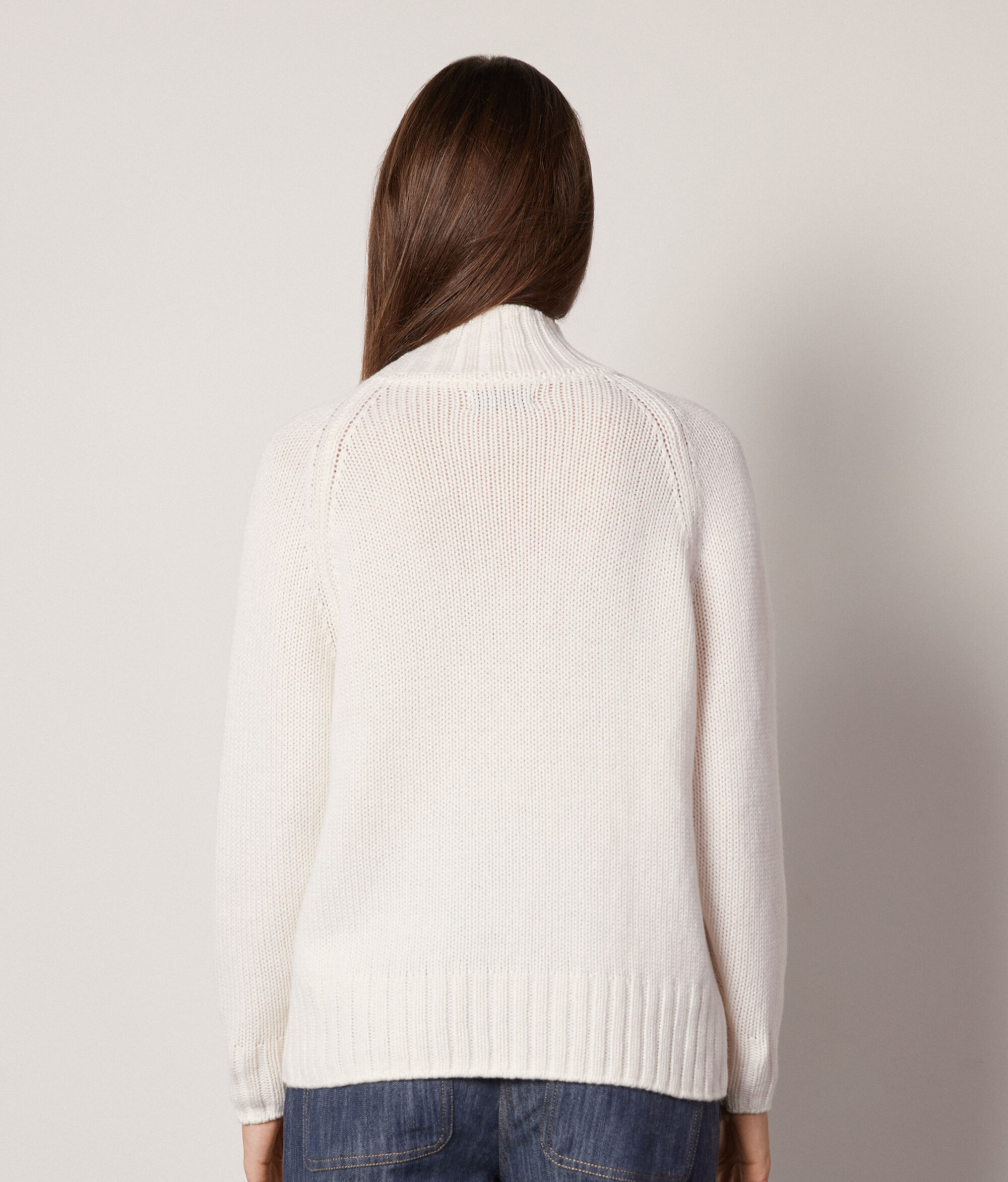 Tricot-Pullover mit Stehkragen aus Kaschmir Ultrasoft