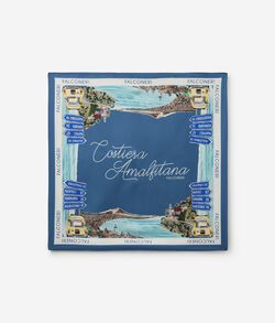 Платок «Города» из шелка