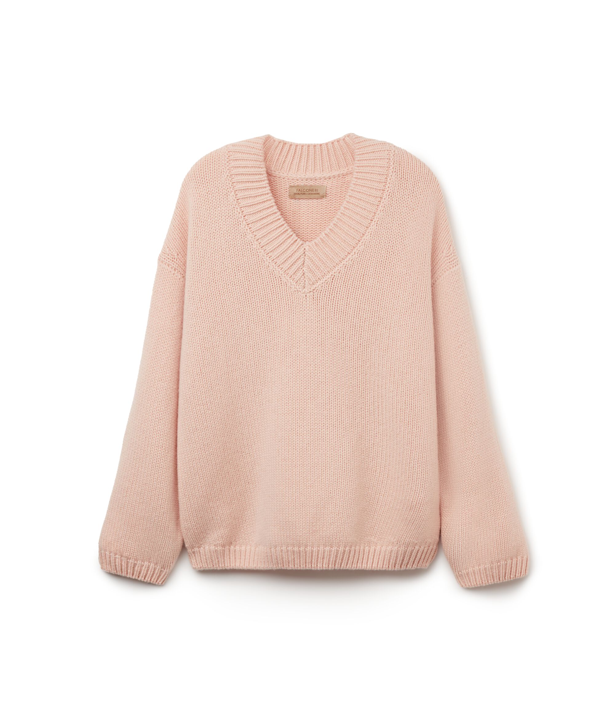 Πλεκτή Τρικό Μπλούζα από Ultrasoft Cashmere με Λαιμόκοψη V