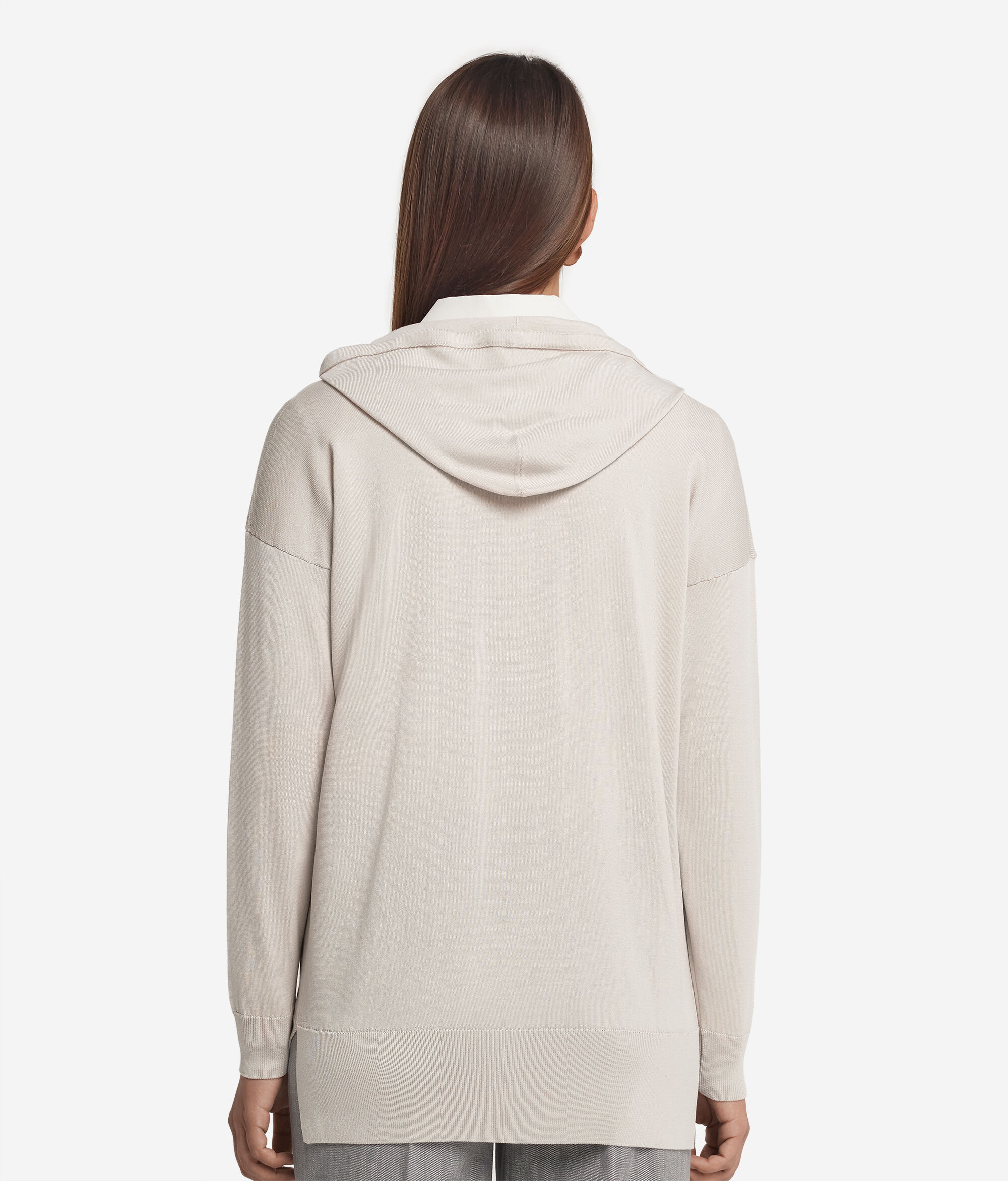 Silk and Cotton Hooded Sweatshirt