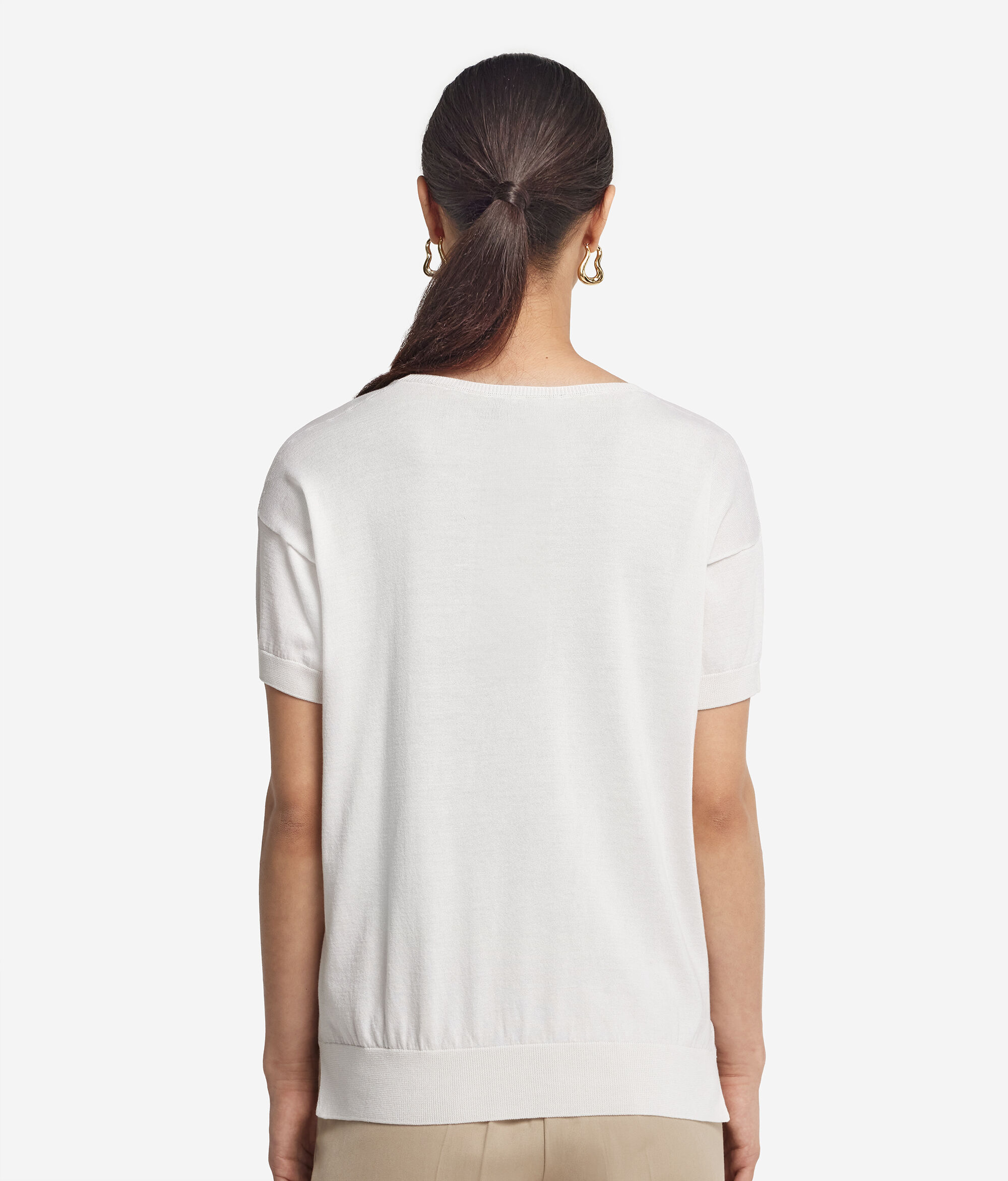 Silk and Cotton Round-Neck Jumper