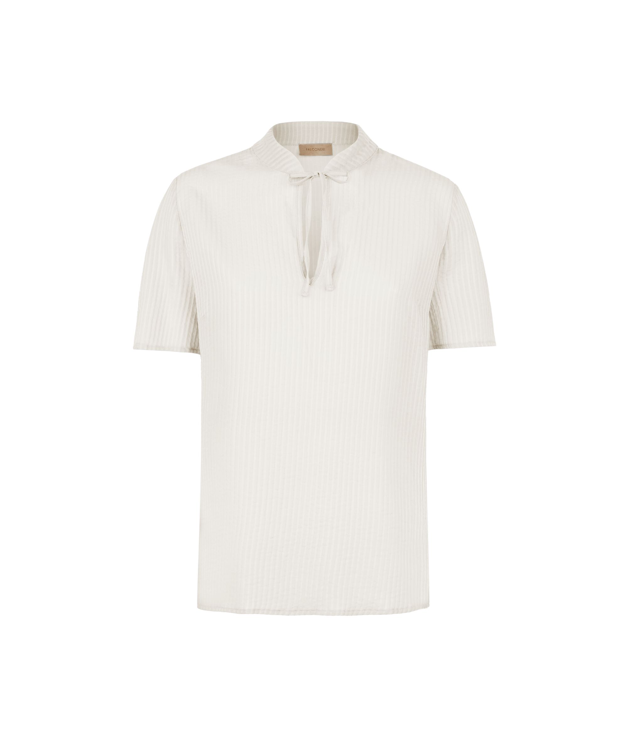 Κοντομάνικη μπλούζα από γκοφρέ μουσελίνα