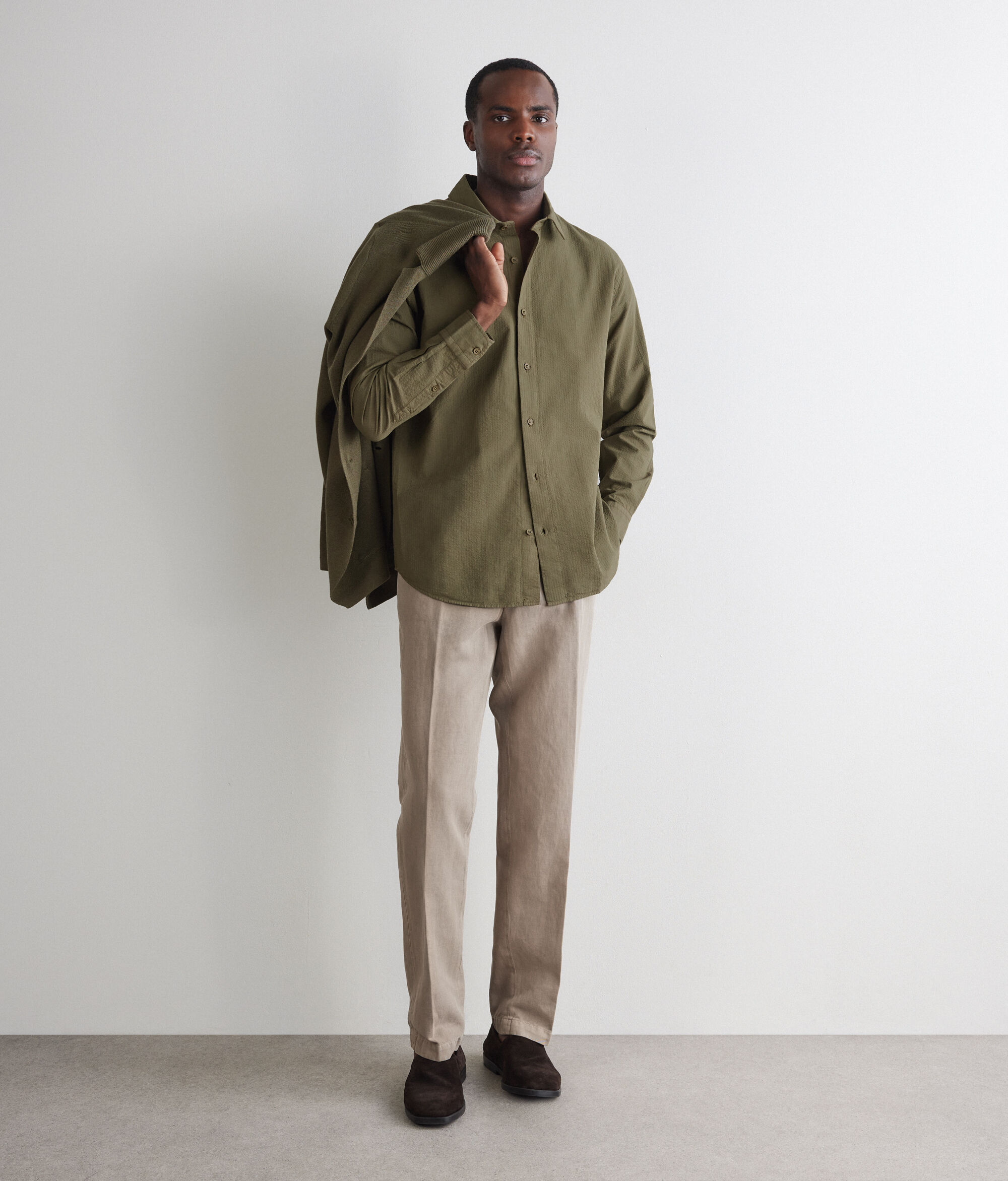 Camisa amb textura seersucker