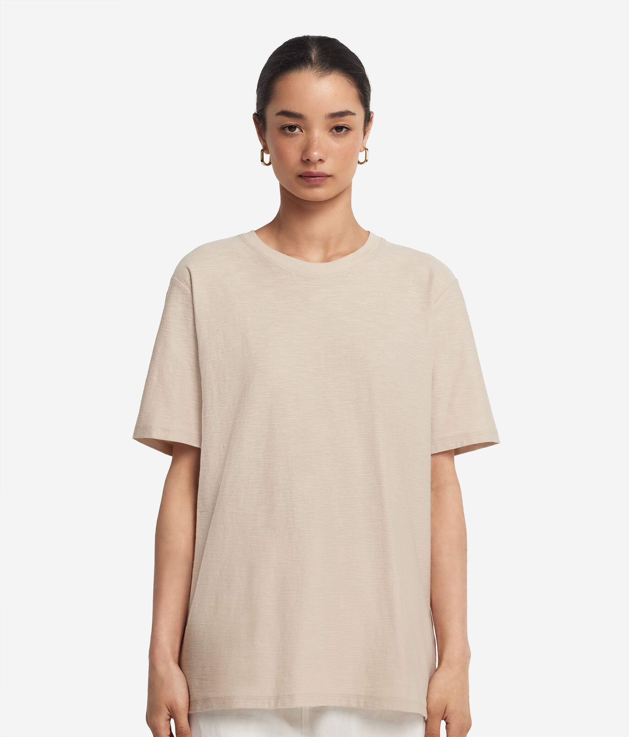 Short-Sleeved Round-Neck Cotton T-Shirt