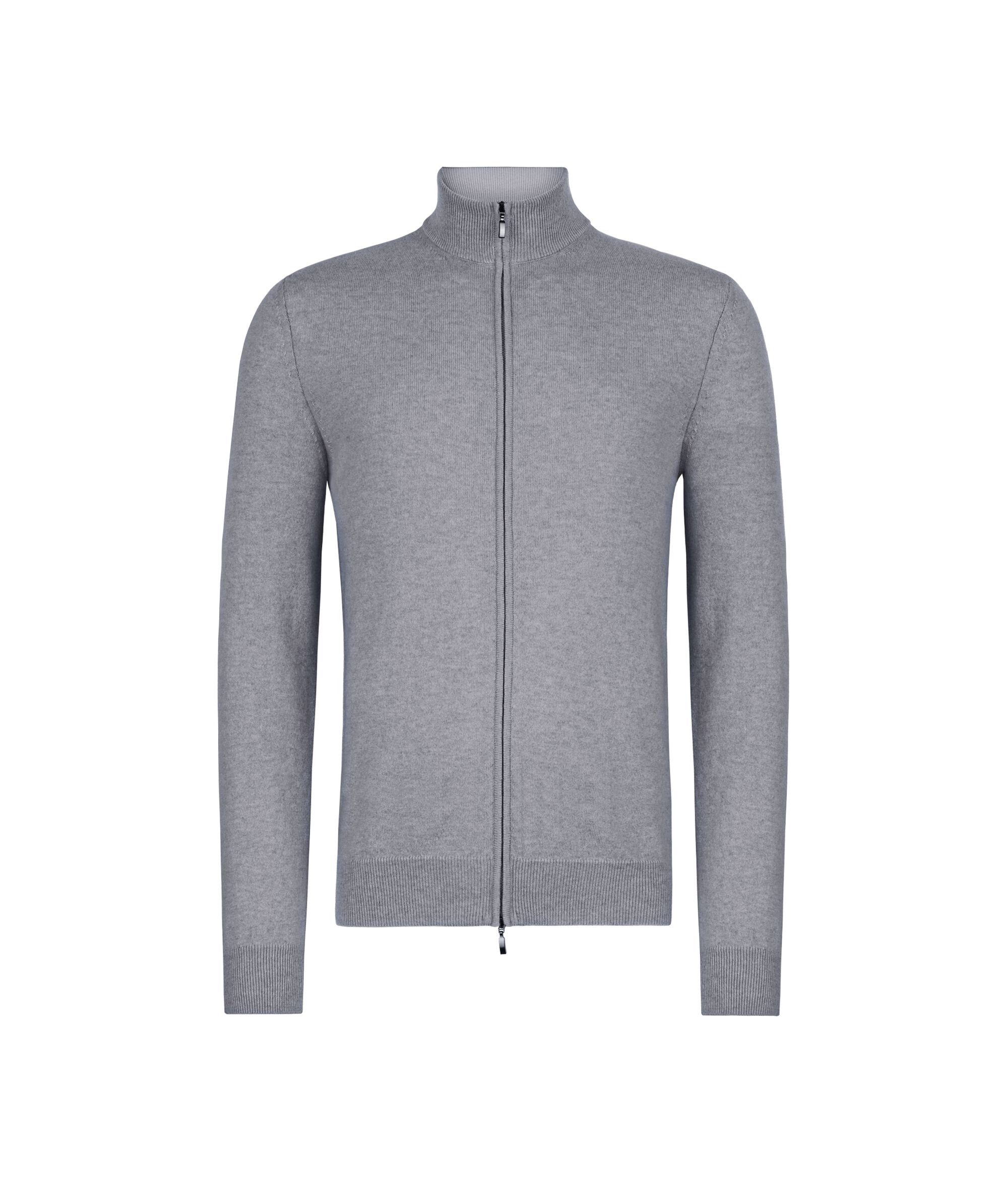 Cardigan mit durchgehendem Reißverschluss aus Kaschmir Ultrasoft