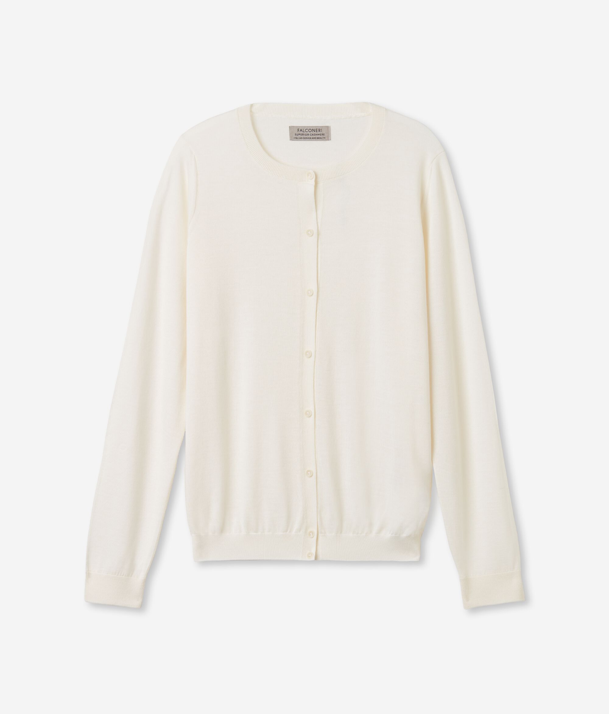 Crewneck Cardigan in Ultrafine Cashmere
