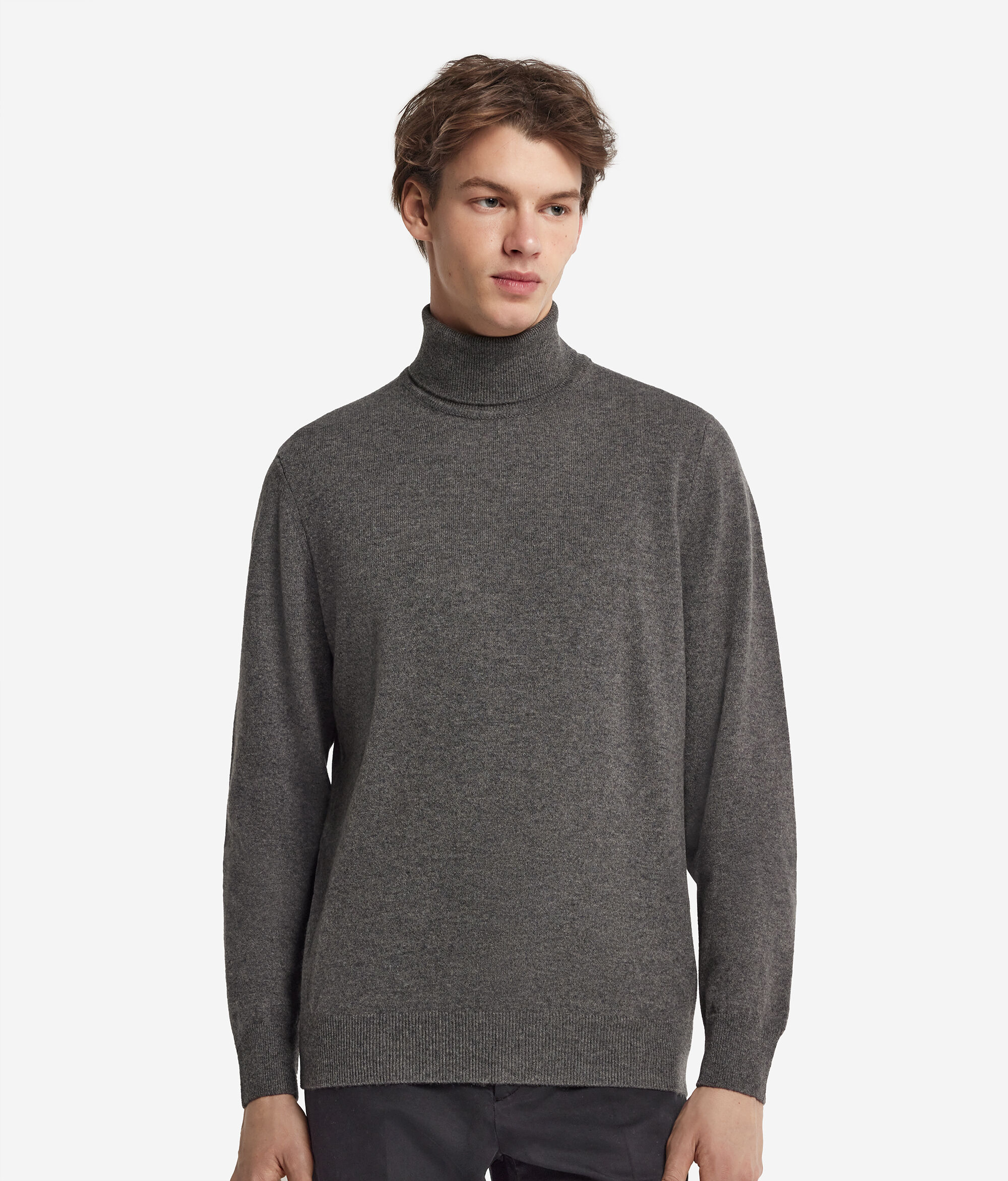 Jersey de cuello vuelto de cashmere ultrasoft