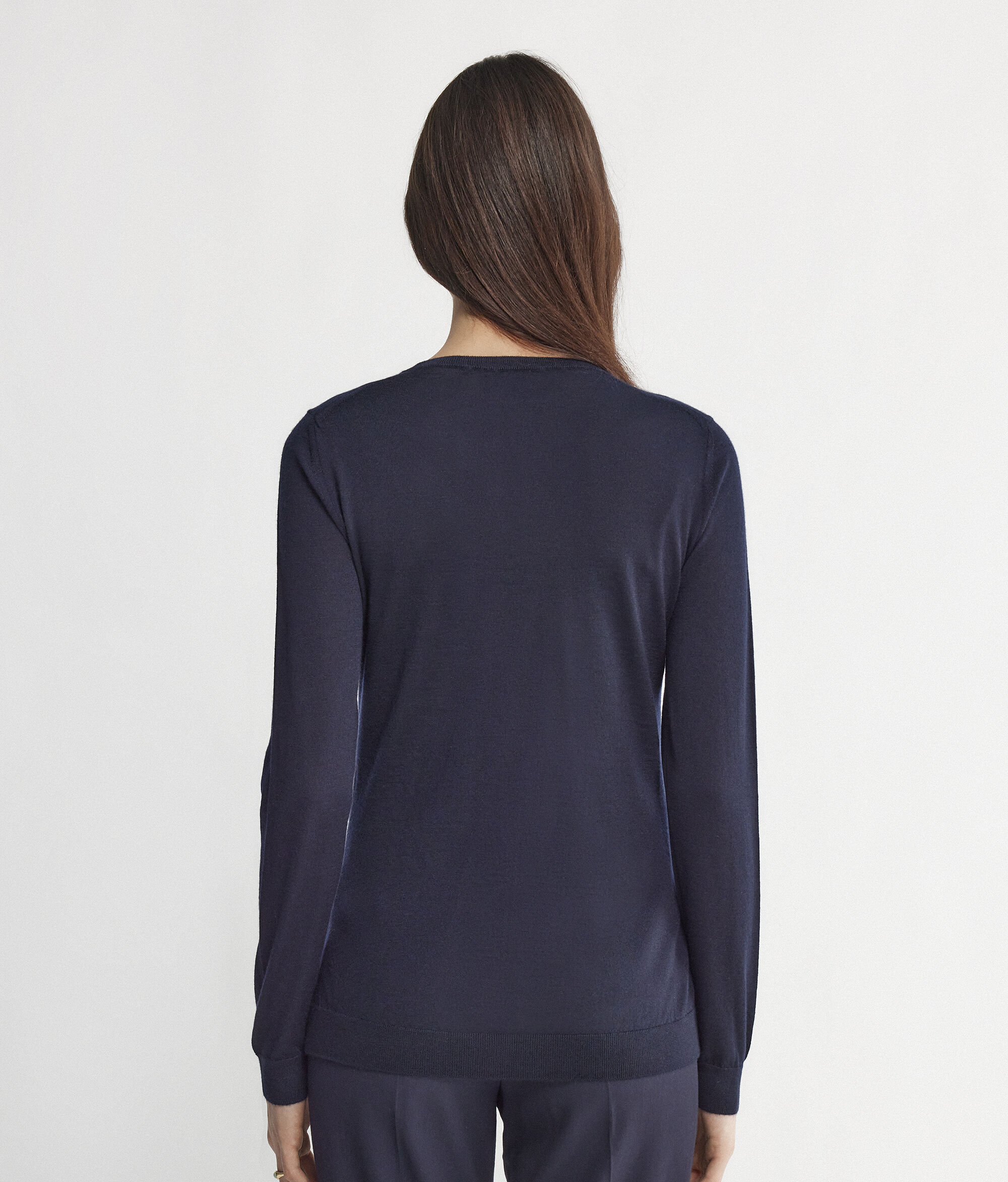 Pull femme à col rond en cachemire ultra-fin