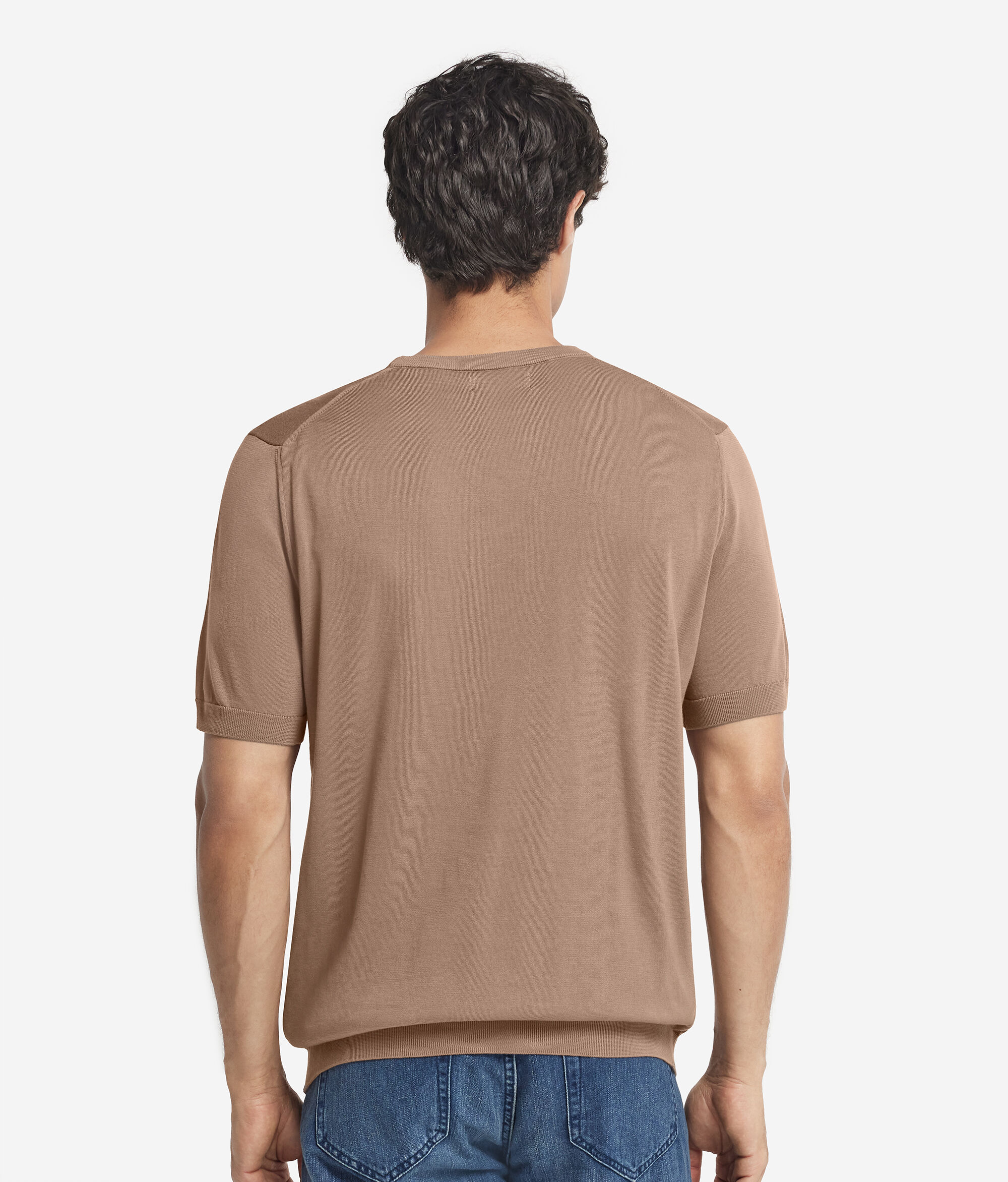 Camiseta con cuello redondo y manga corta de algodón Fresh