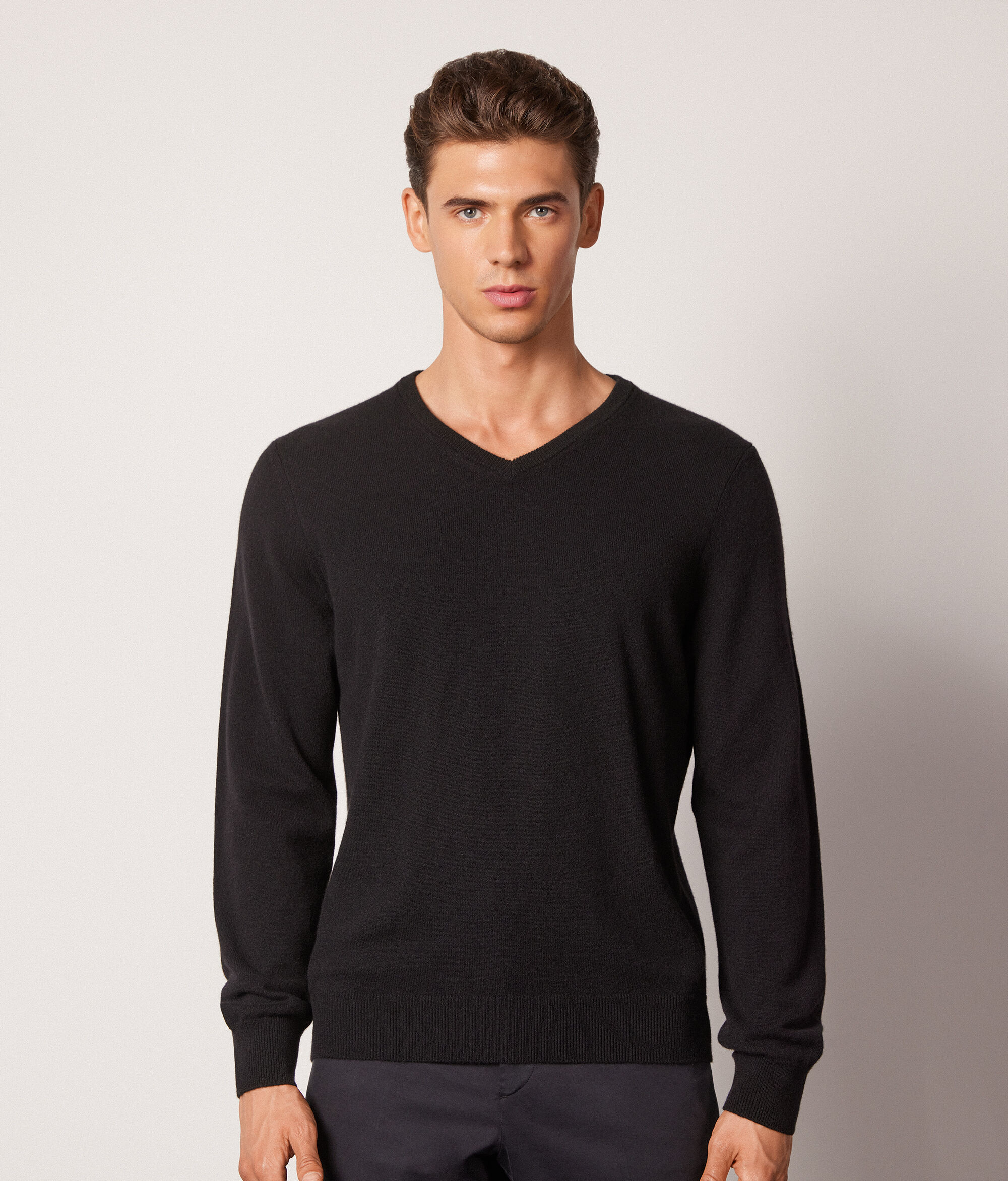 Pullover mit V-Ausschnitt aus Kaschmir Ultrasoft