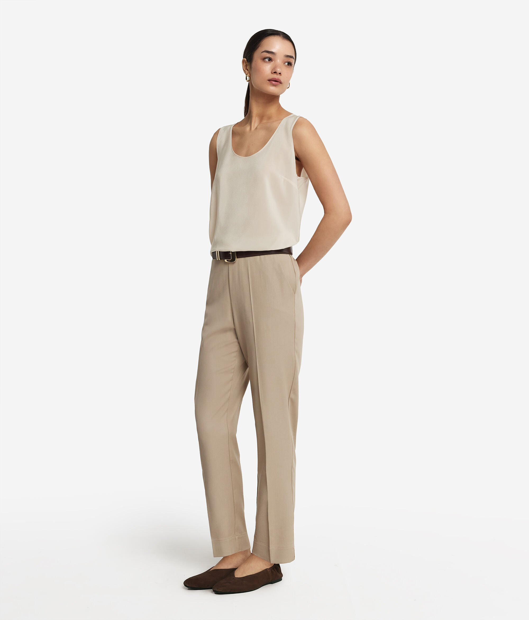 Wide-Neck Silk Camisole