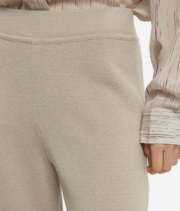 Широкие брюки из шерсти с ламе