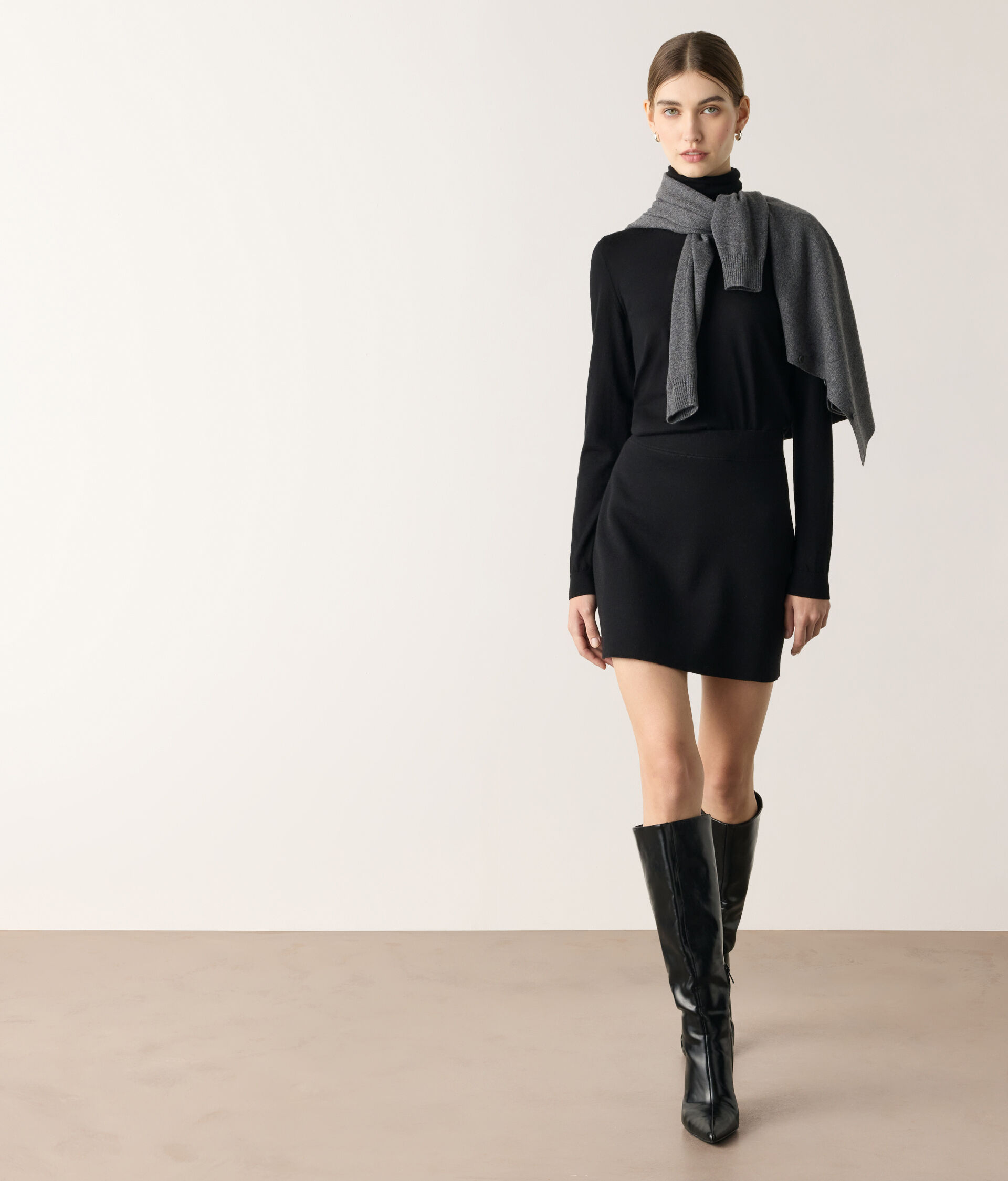 Reversible skirt in Ultrafine Cashmere