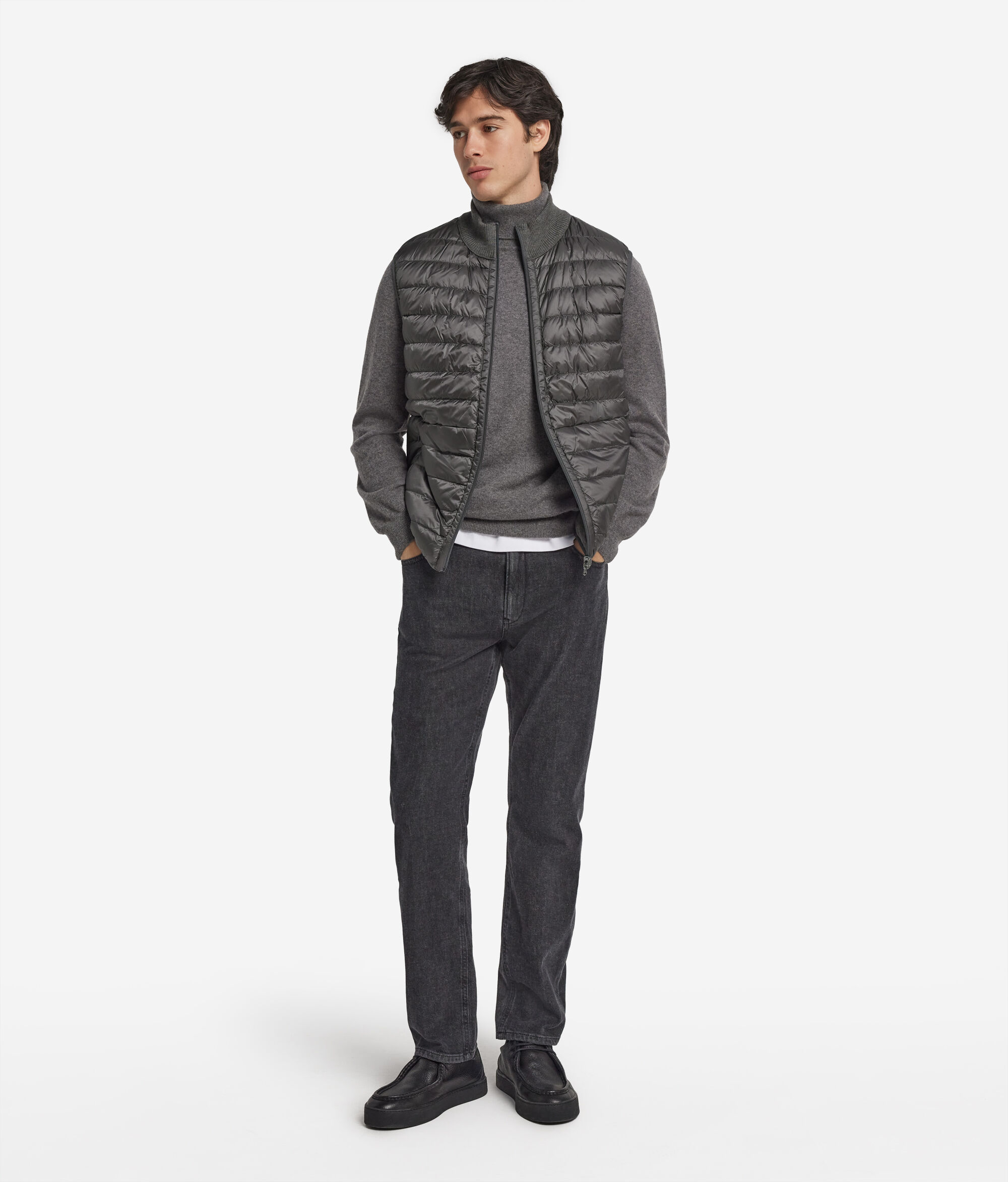 Doudoune sans manches homme en cachemire