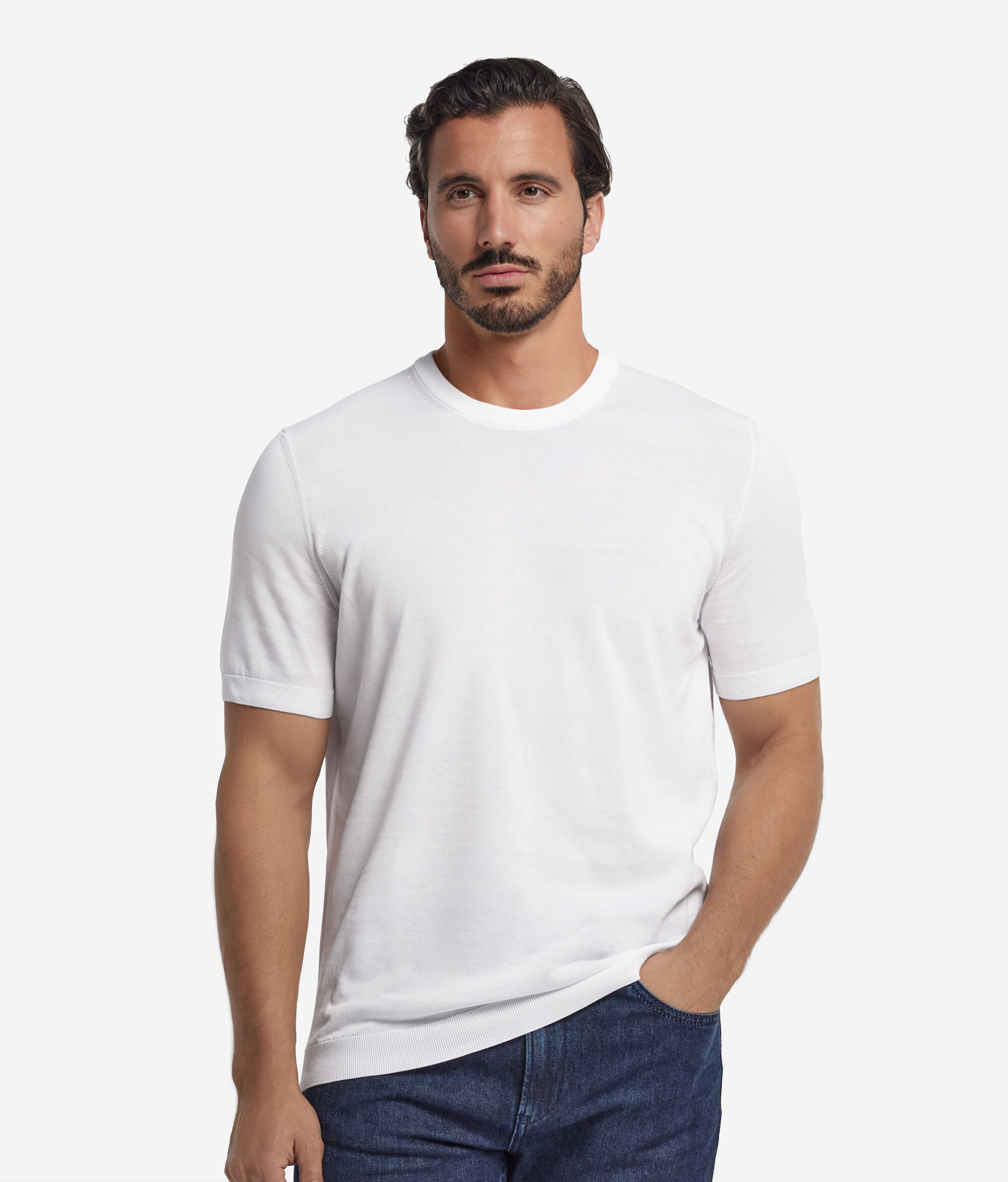 Short-Sleeve Fresh Cotton Crew Neck T-Shirt