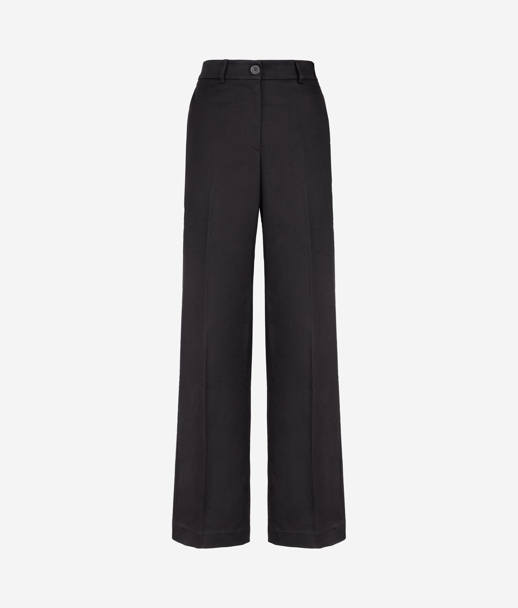 Pantalon large en coton et cachemire