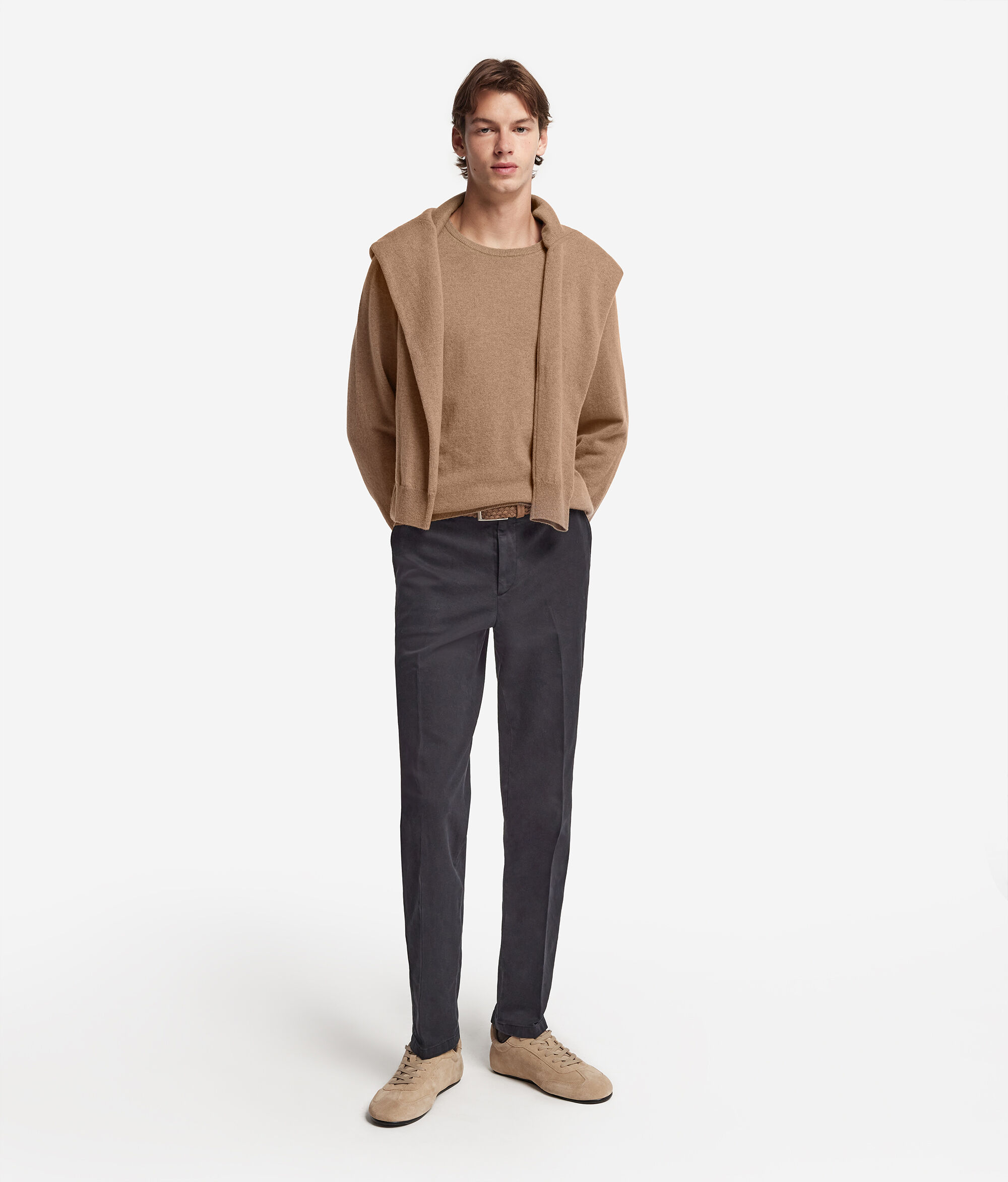 Jersey con cuello redondo de cashmere ultrasoft