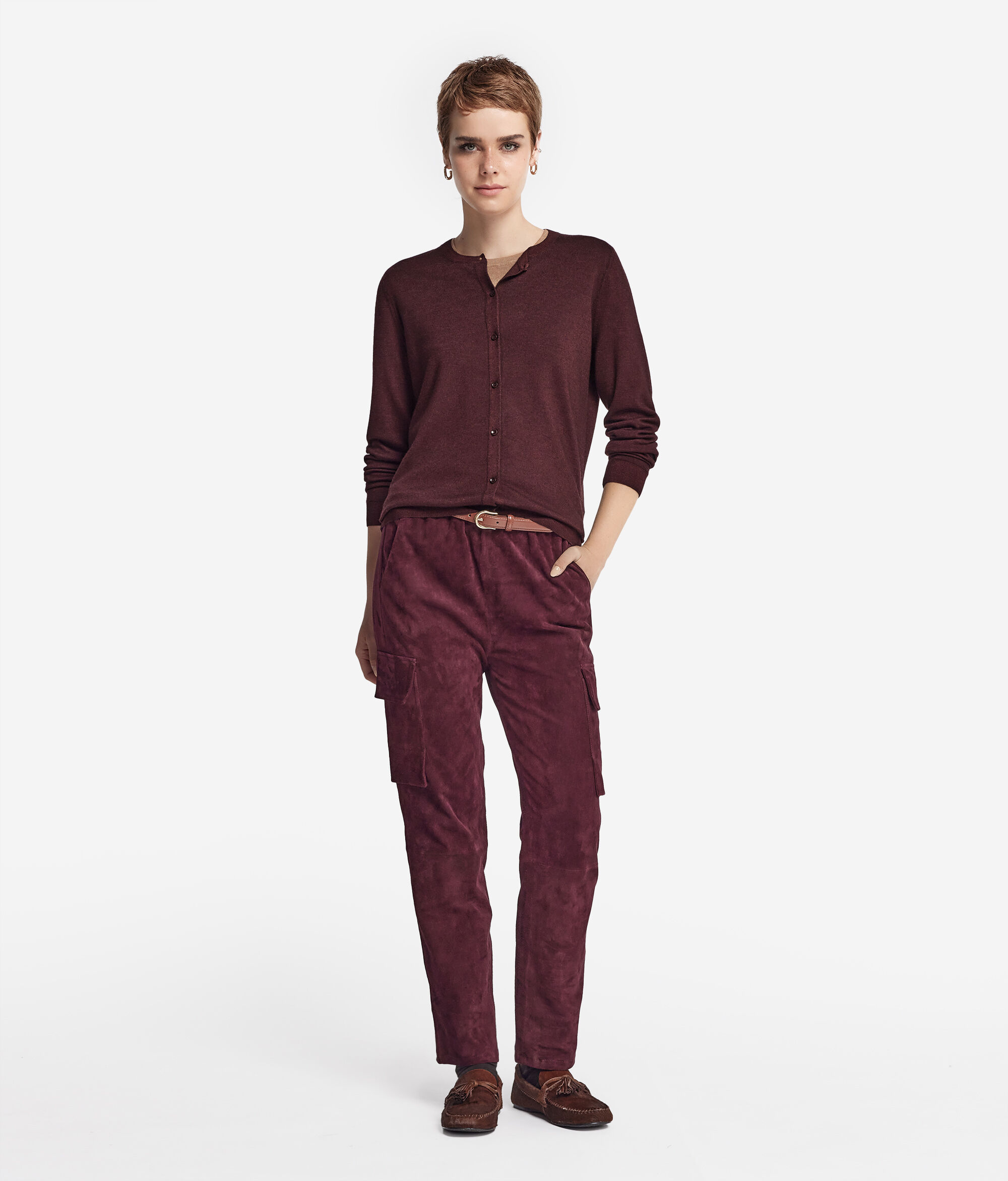 Gilet femme à col rond en cachemire ultra-fin