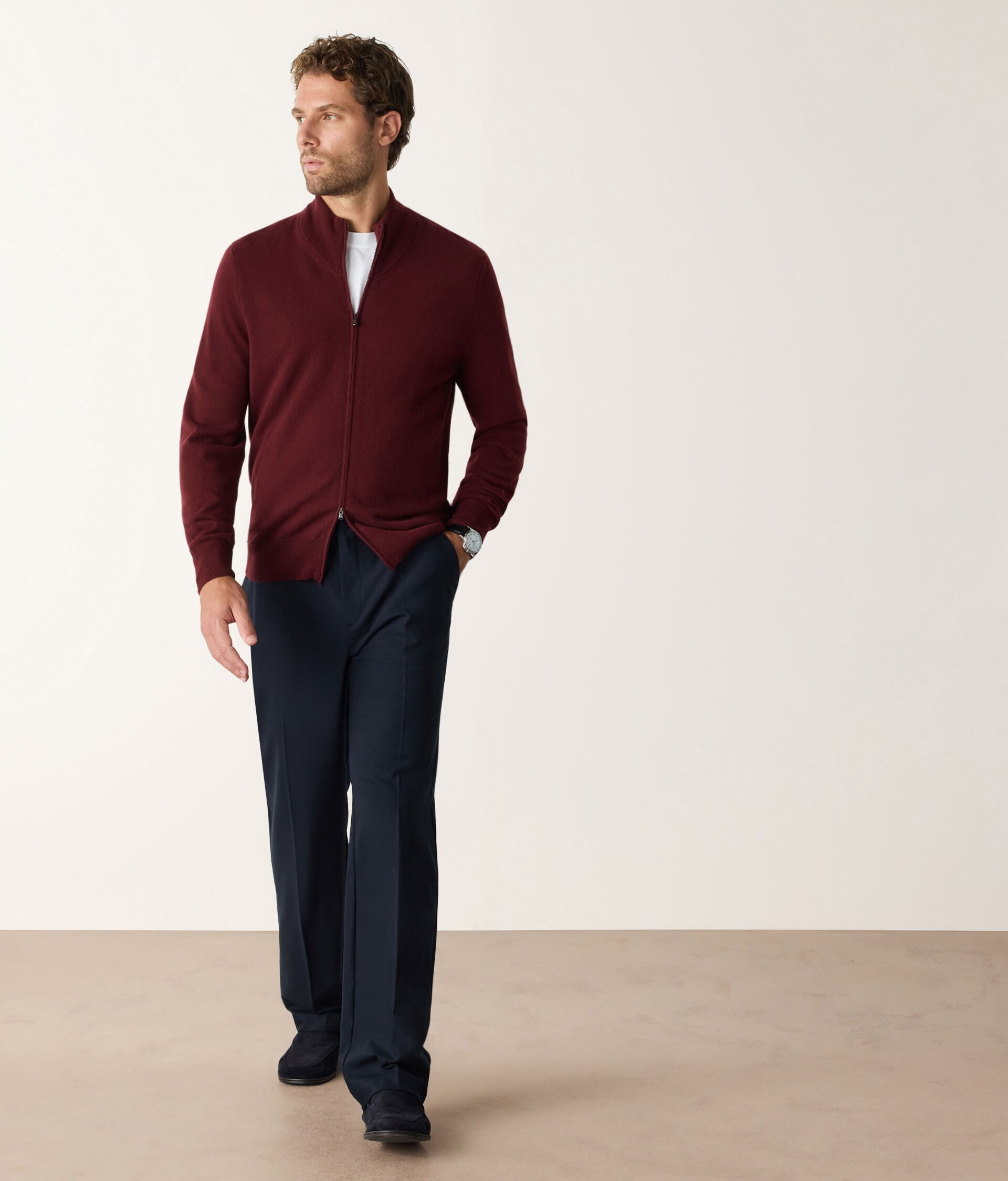 Pull à fermeture éclair en cachemire ultra-doux