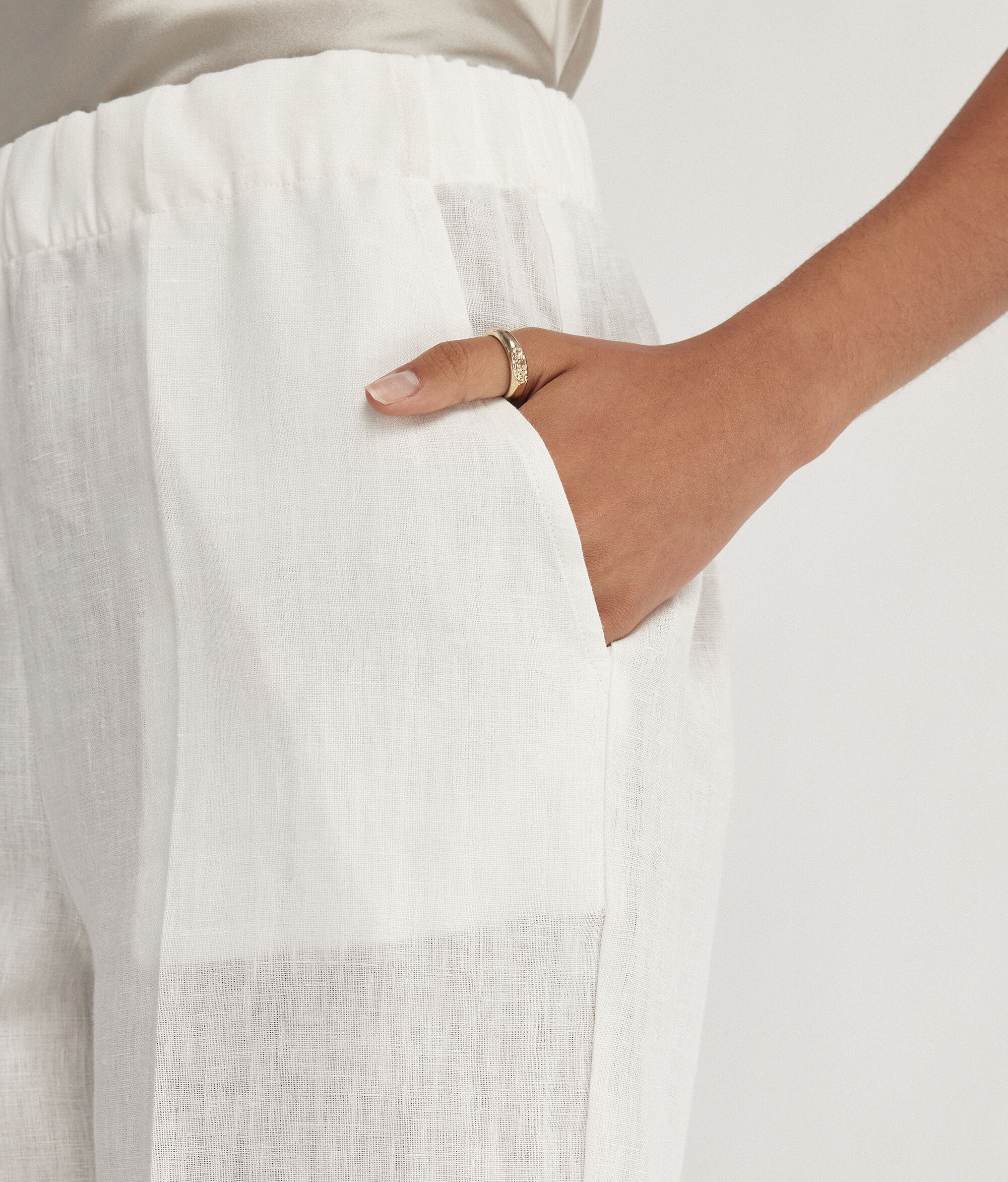 Pantalons de tub de lli