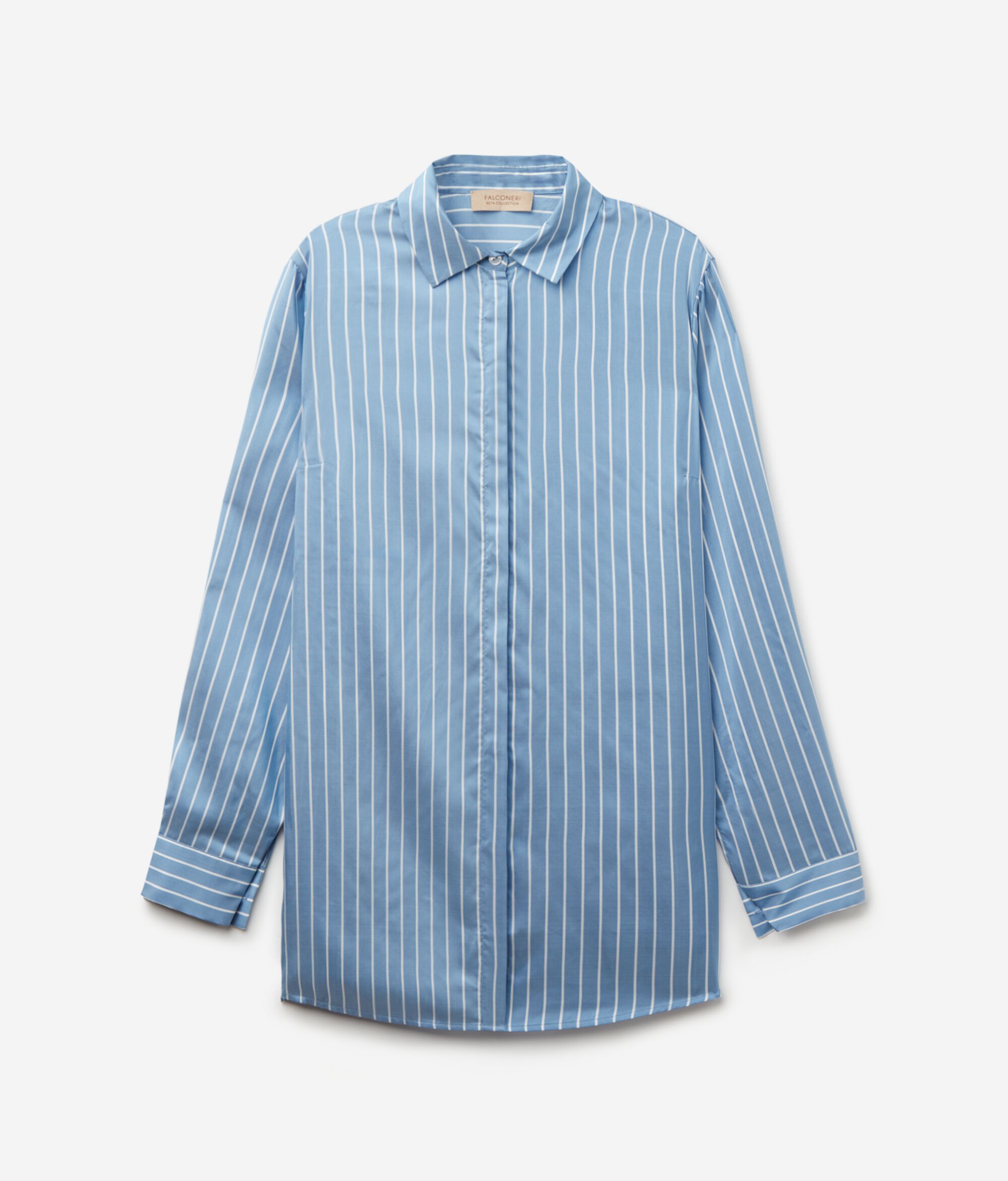 Chemise à rayures en soie