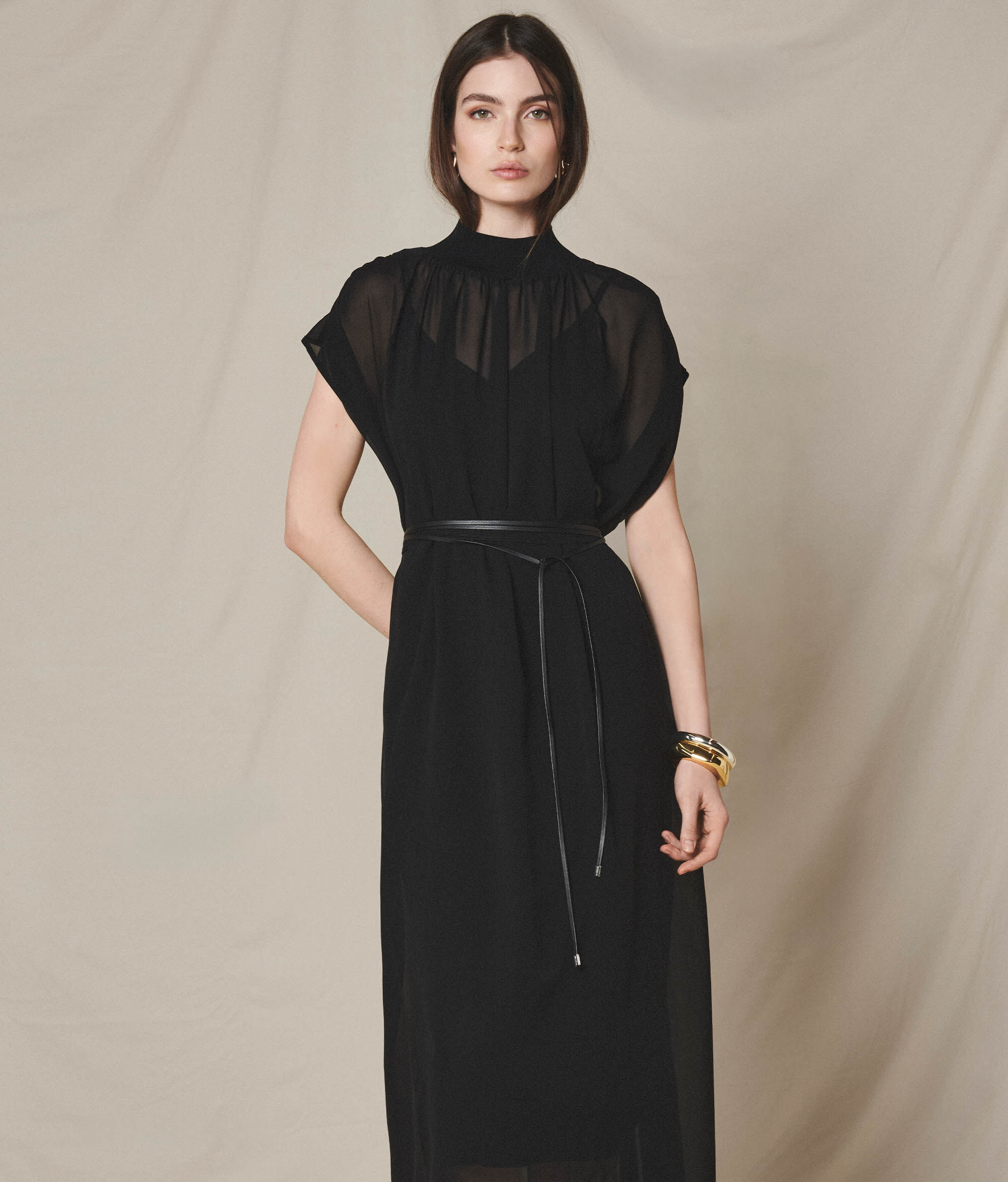 Vestit llarg de georgette