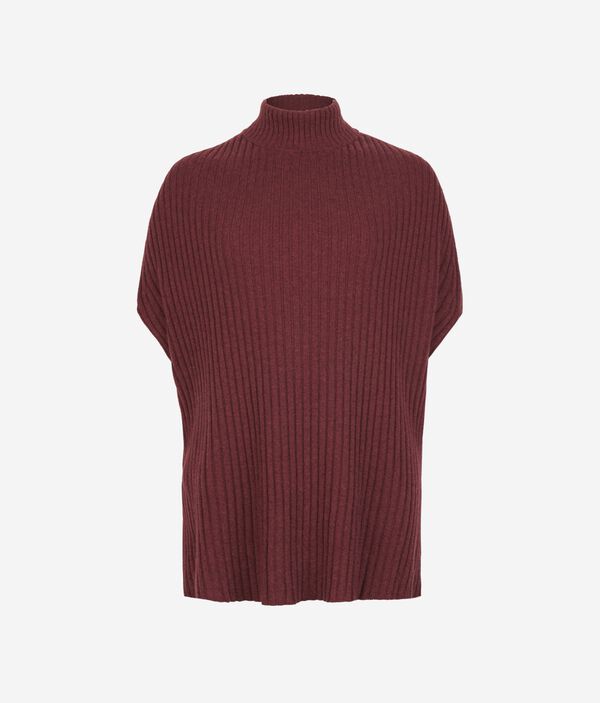 Накидка в рубчик из ультрамягкого кашемира