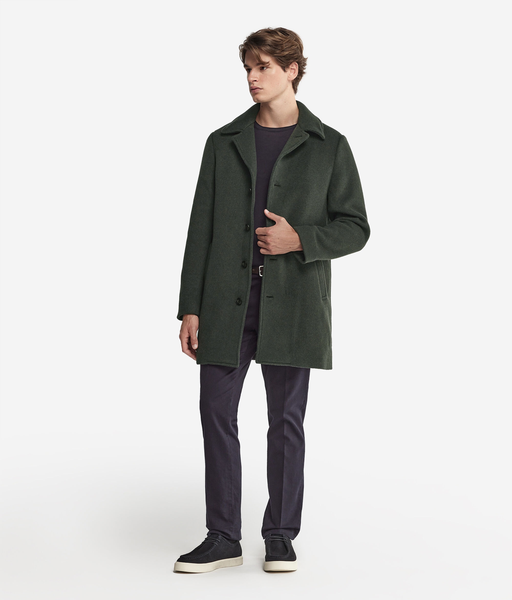 Einreihiger Mantel aus Kaschmir Ultrasoft