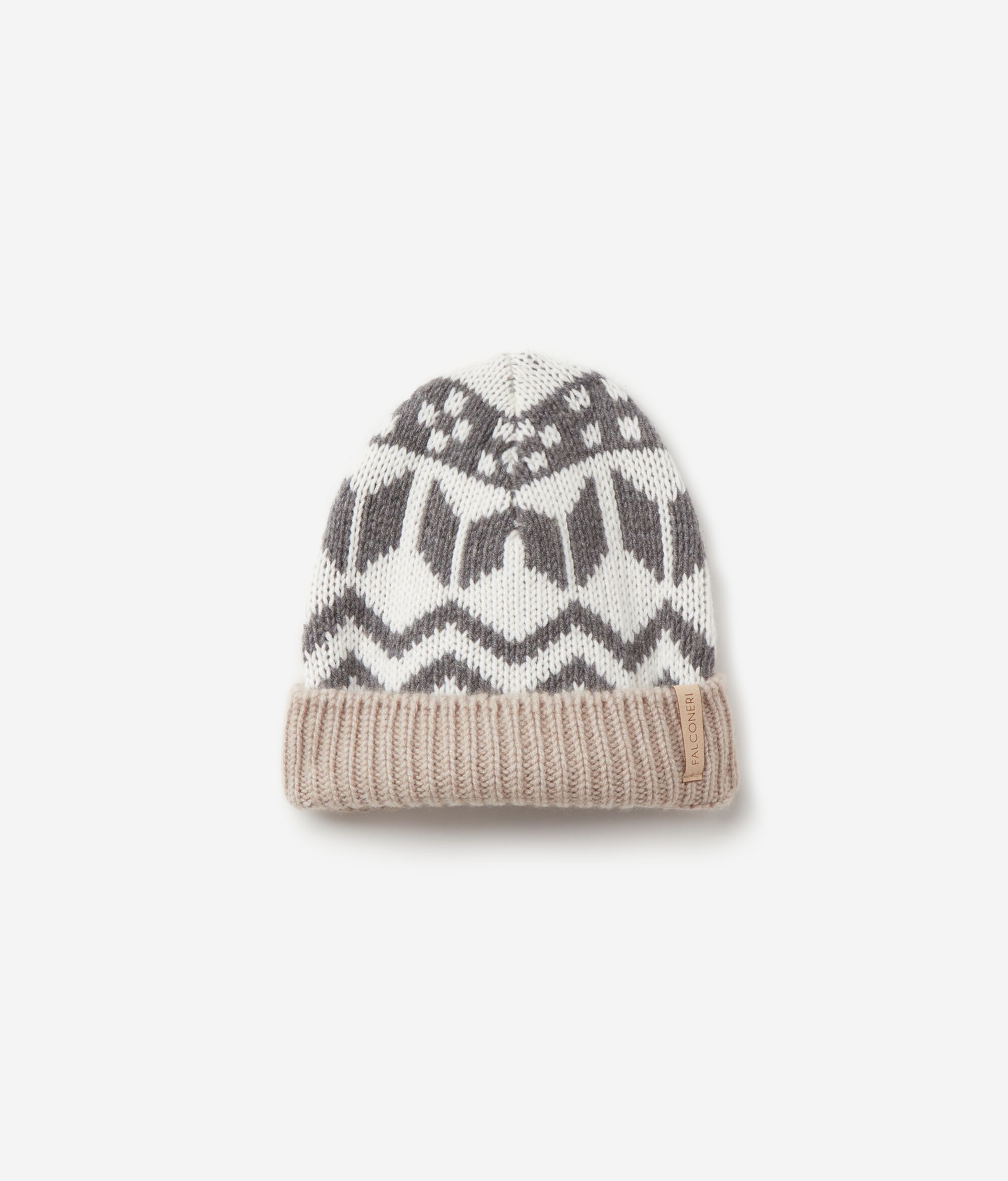 Berretto in Cashmere Jacquard