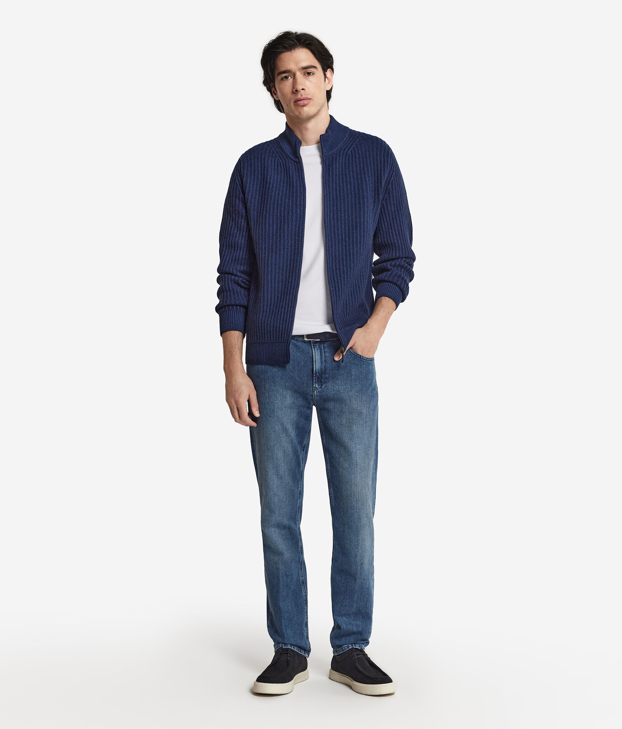 Cárdigan de Cashmere Ultrasoft de canalé