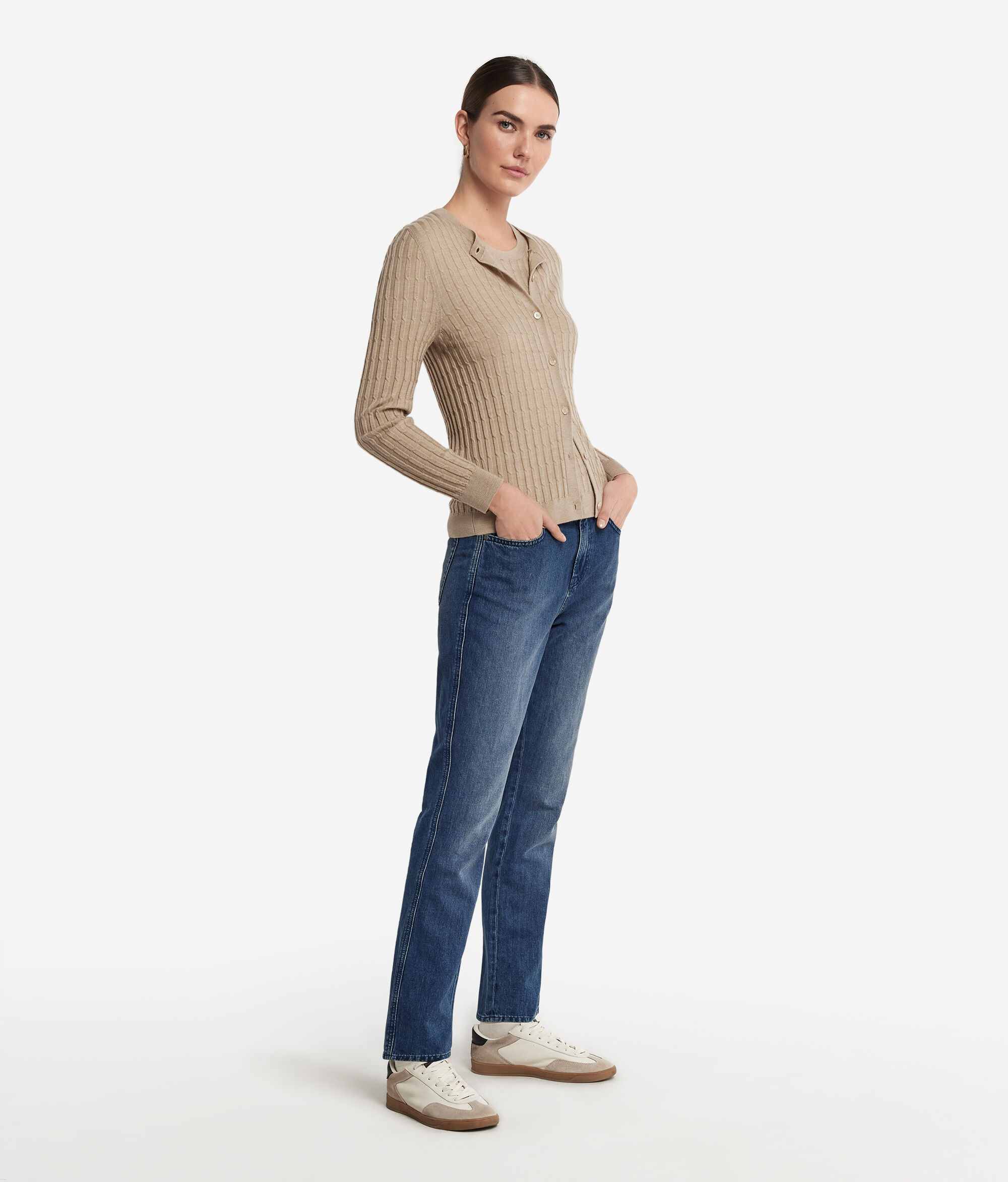 Ζακέτα από Ultrafine Cashmere με Πλεξίδες