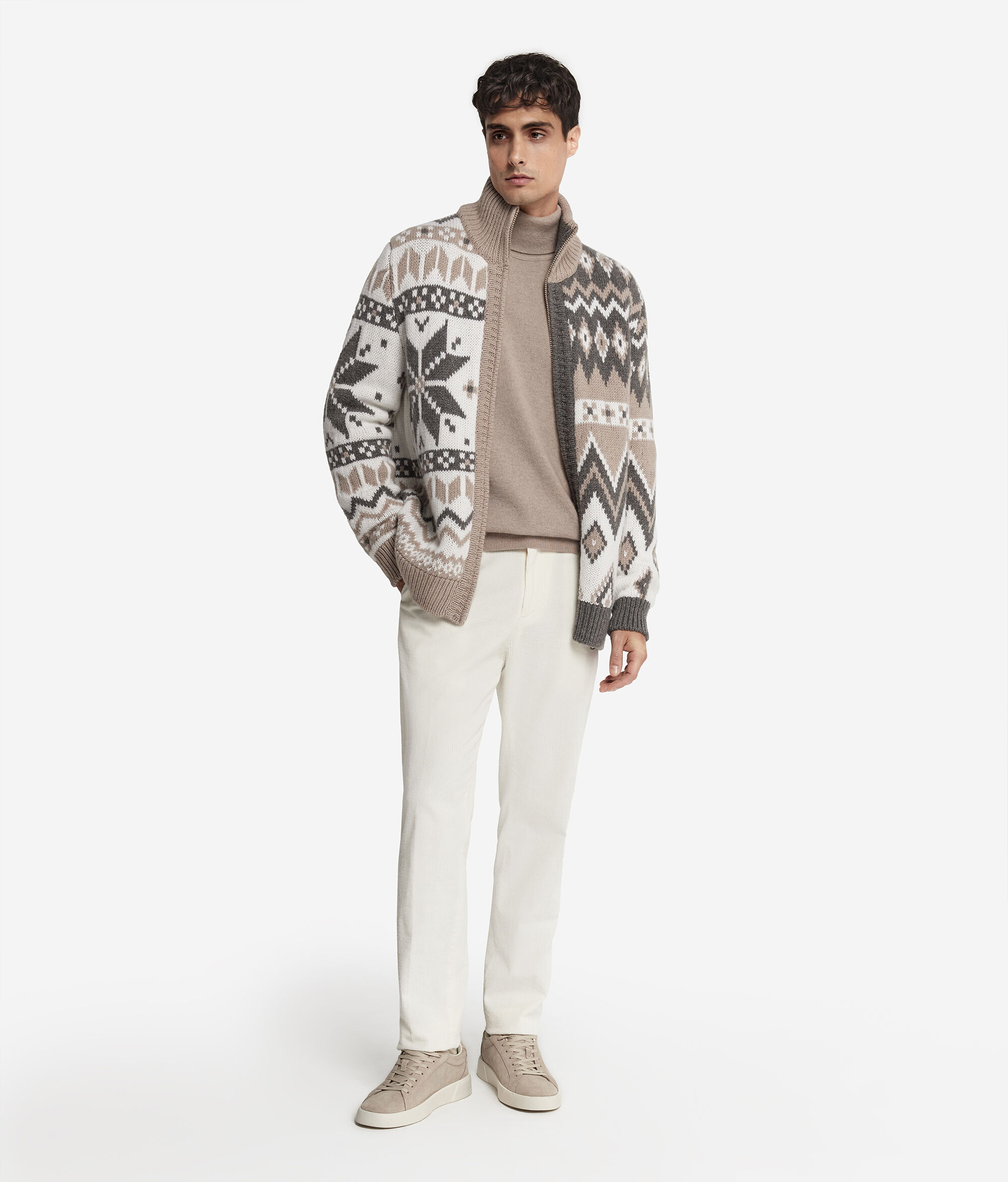 Gilet en cachemire jacquard