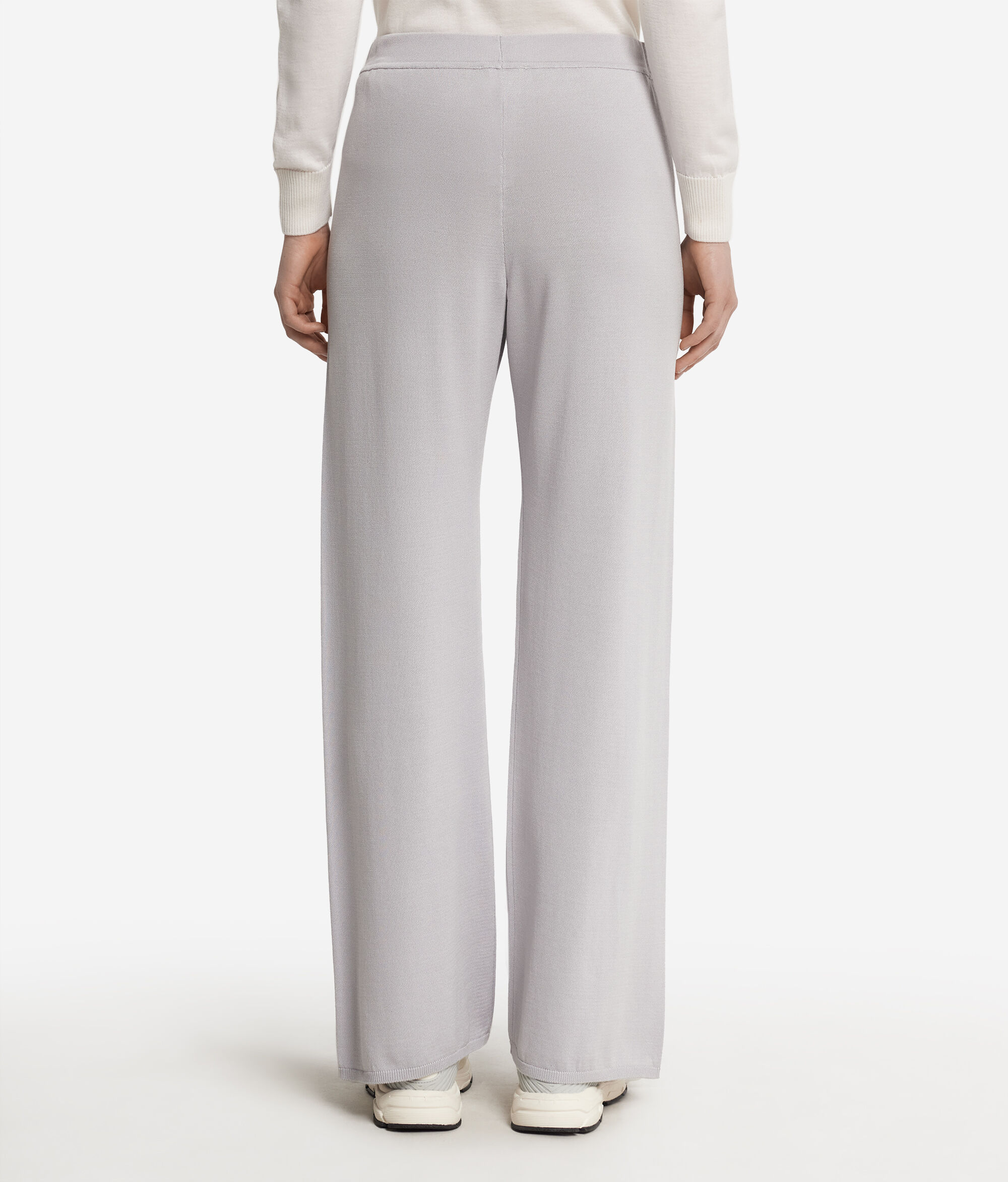 Silk and Cotton Palazzo Trousers
