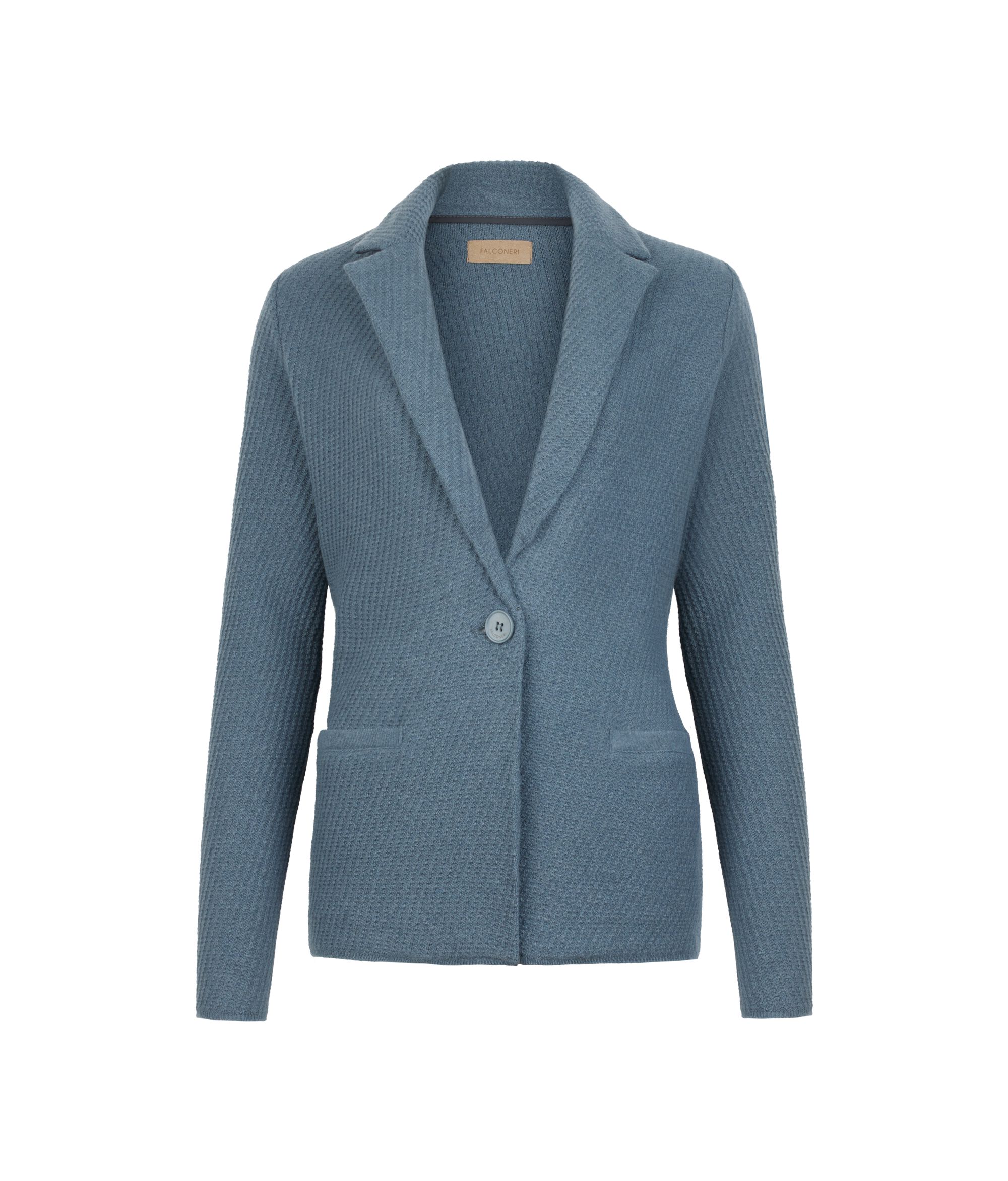 Blazer mit Revers aus Wolle und Kaschmir