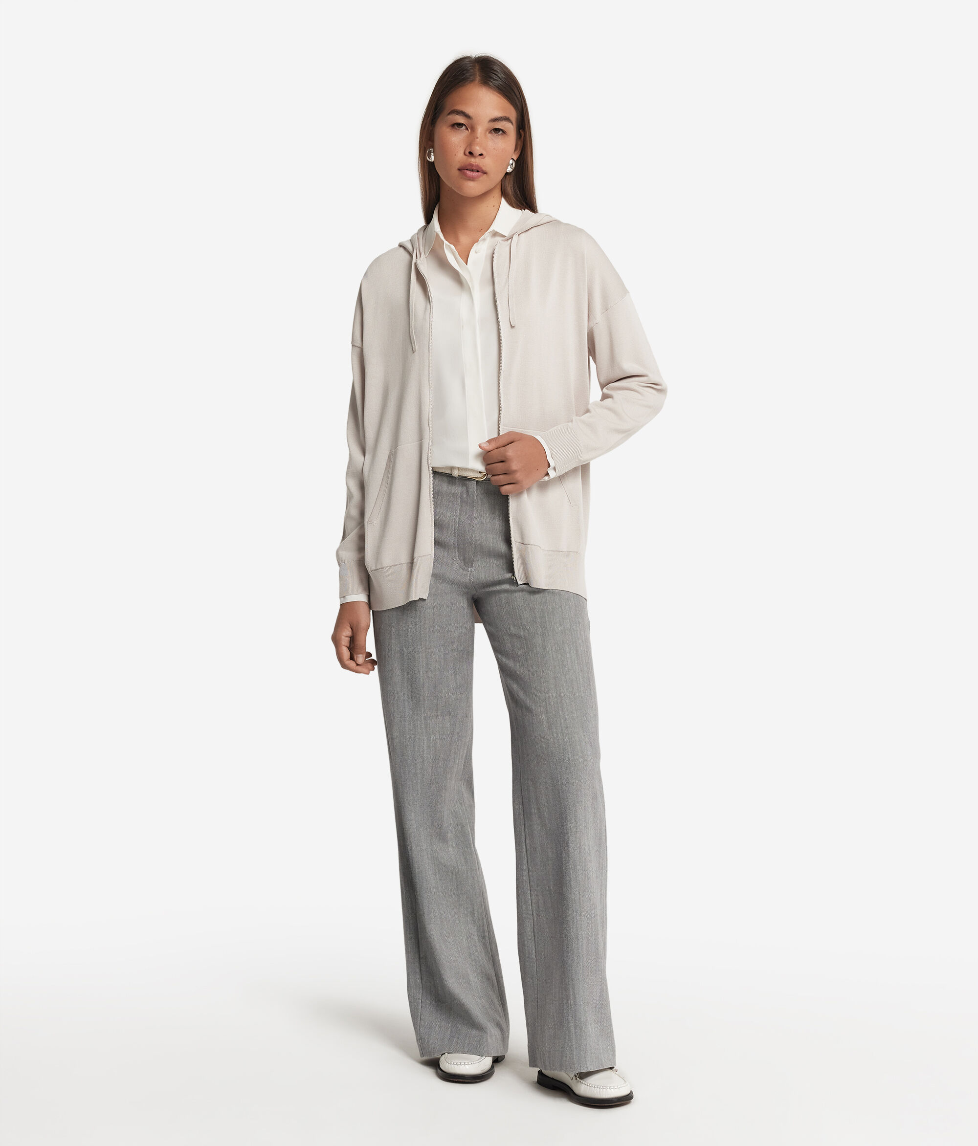 Толстовка из шелка и хлопка