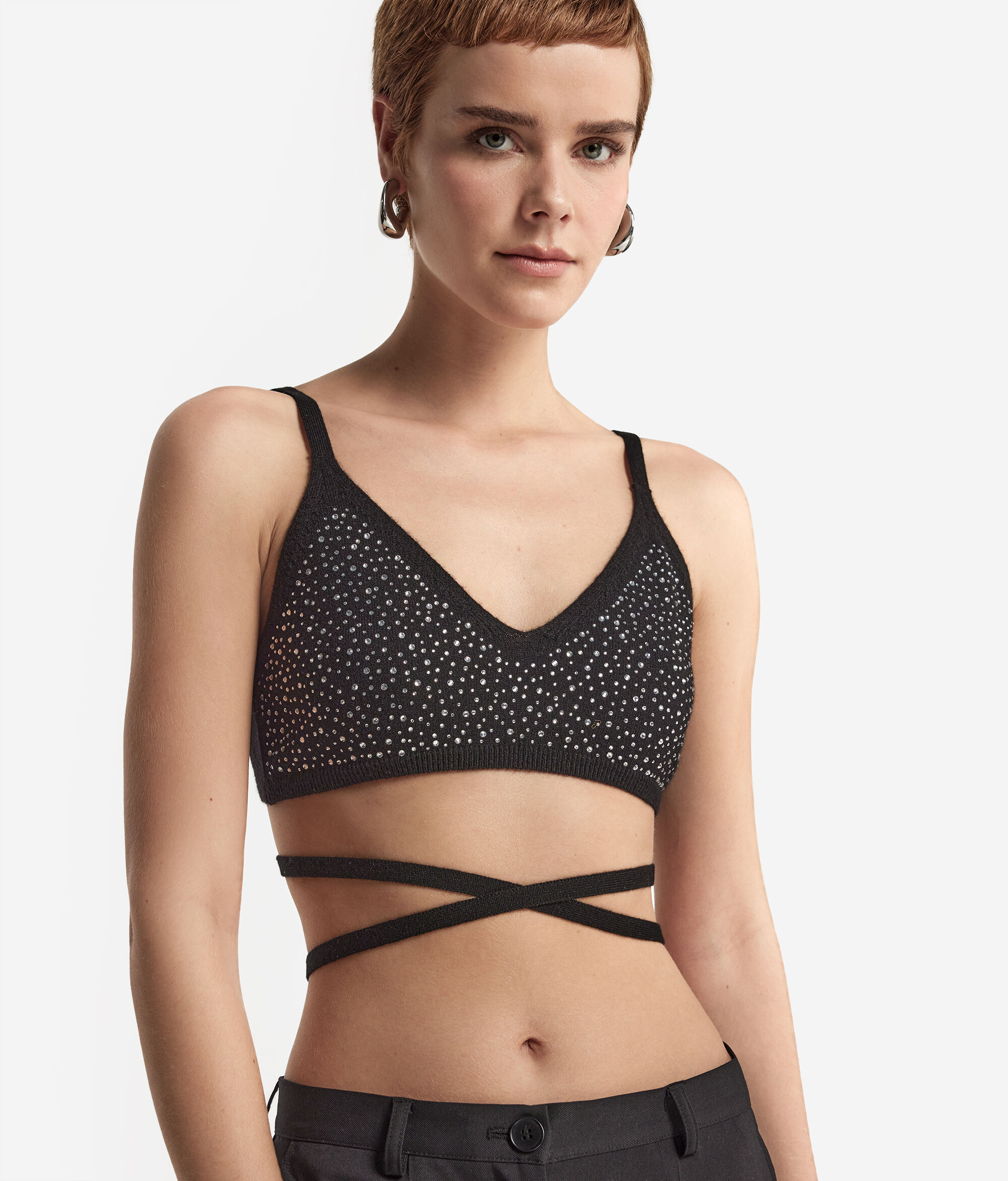 Brassière à strass en cachemire Falconeri