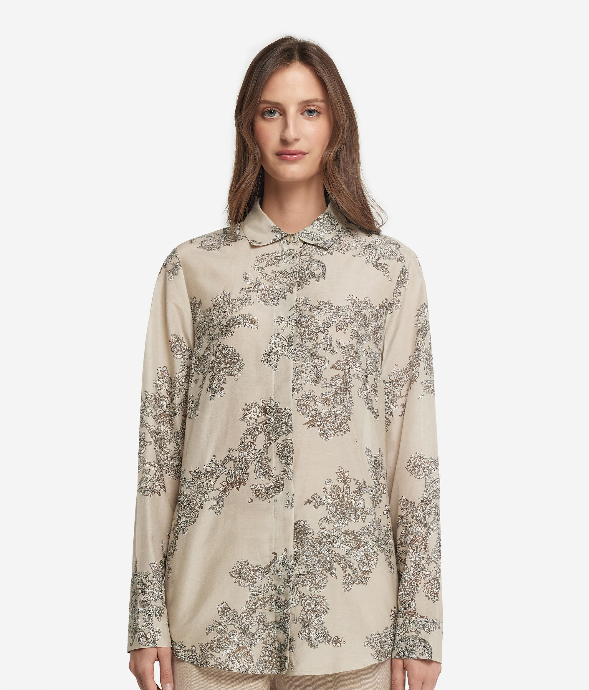 Chemise en mousseline imprimée