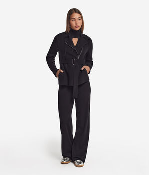 Blouson biker en cachemire ultra-doux