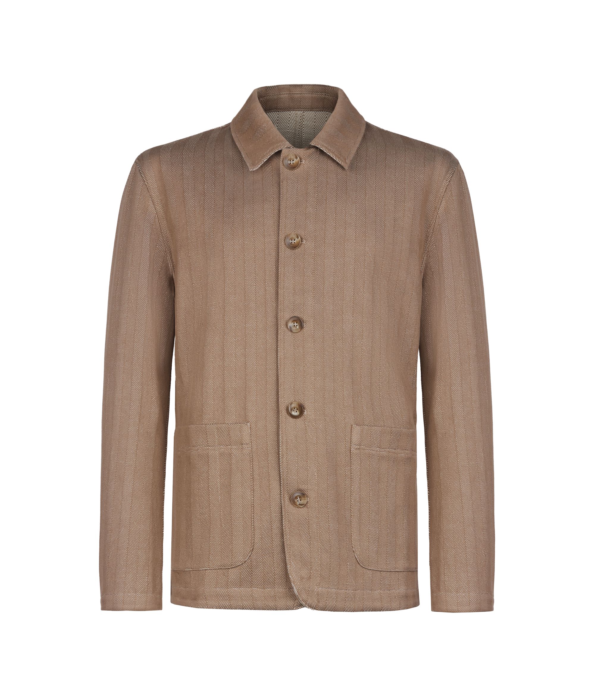 Giacca worker reversibile in cotone spinato