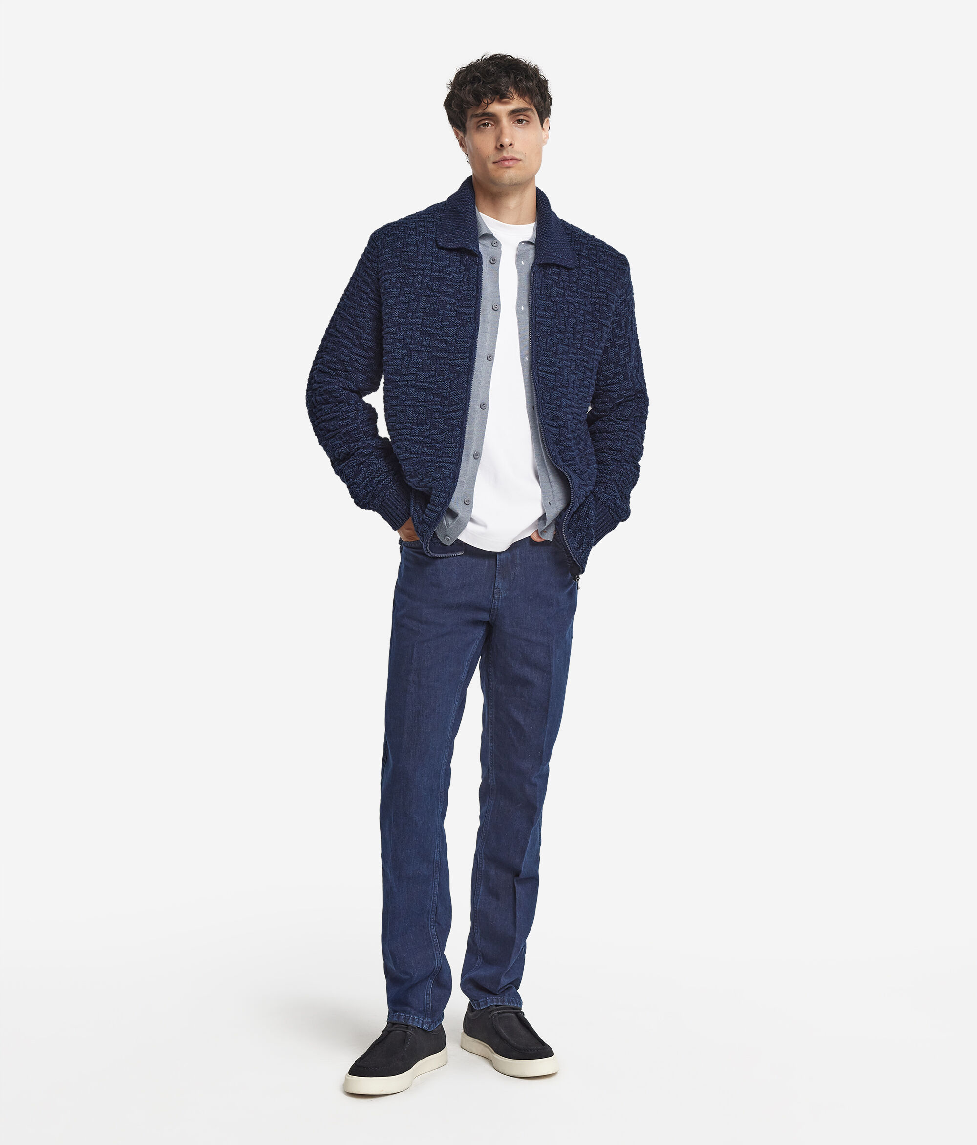 Knitted Jacket with Zip