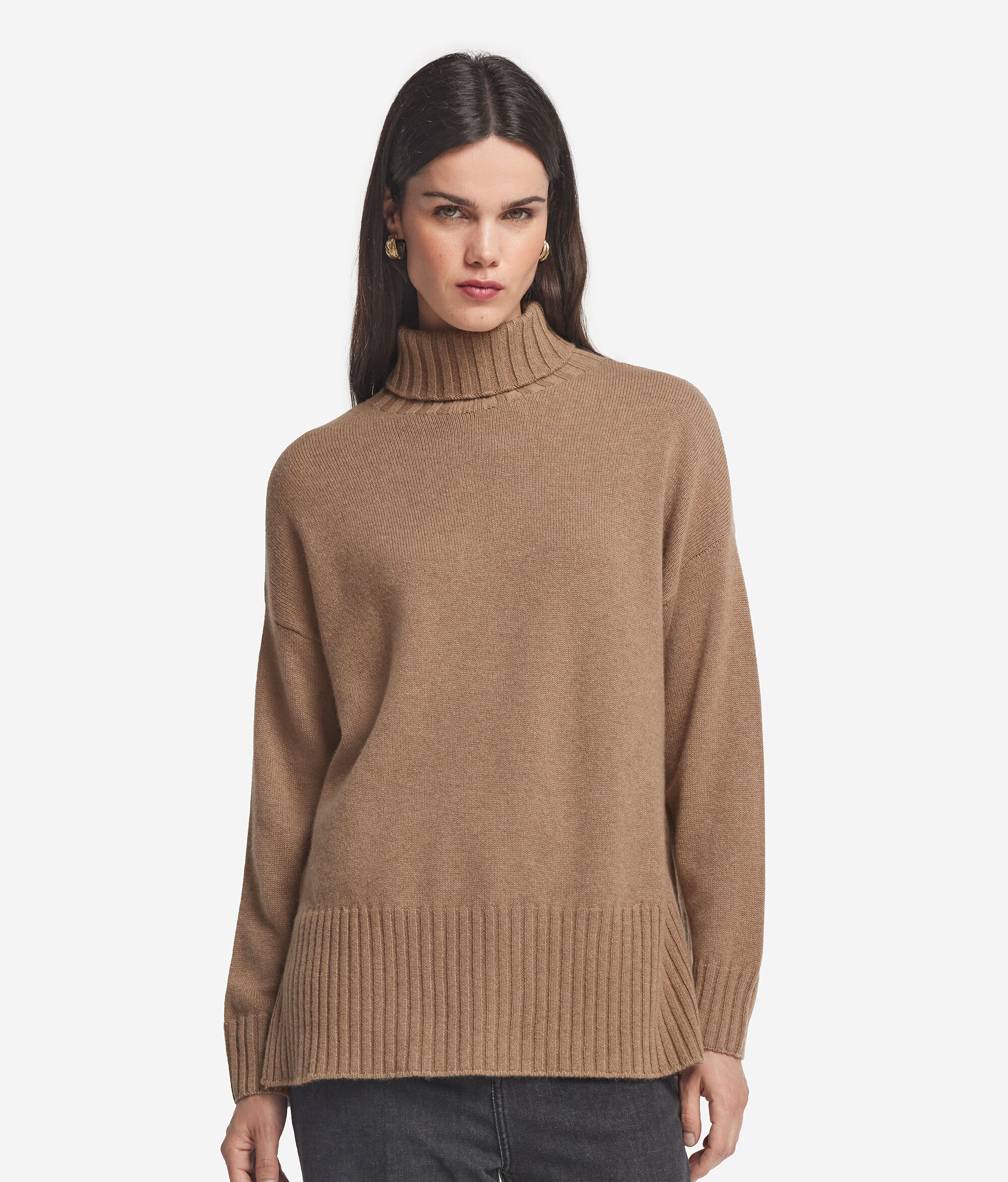 Ultrasoft Cashmere Turtleneck Maxi Jumper