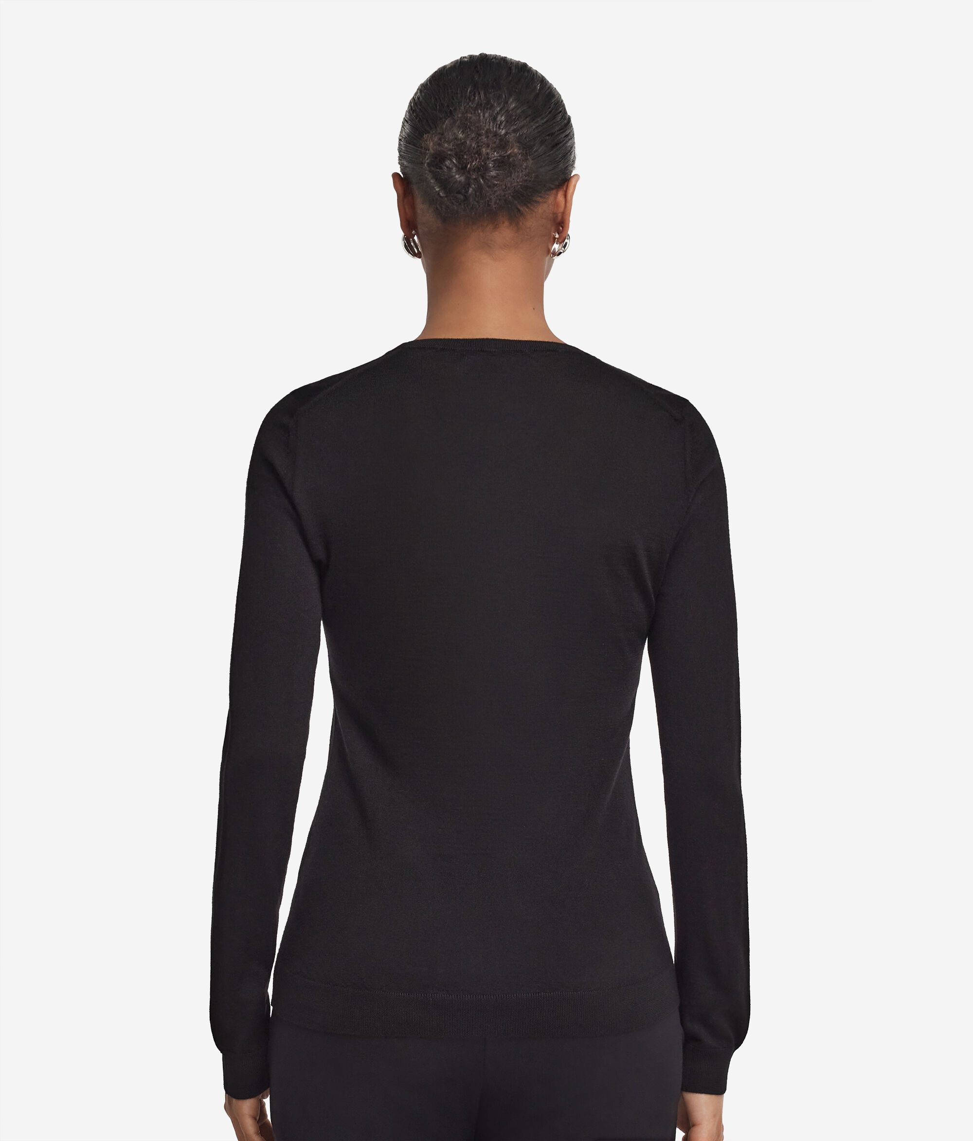 Jersey con cuello redondo de cashmere ultrafine