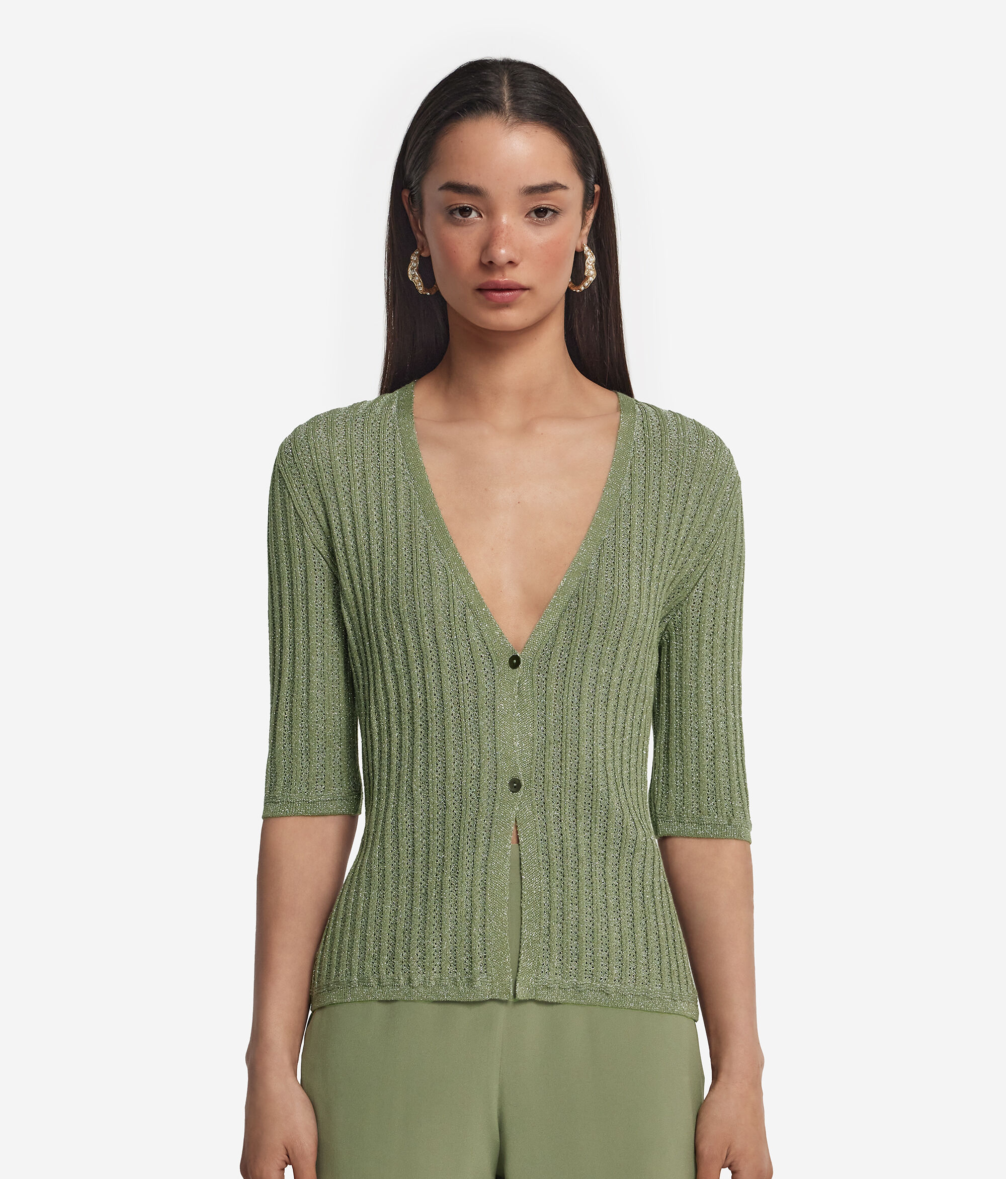 V-Neck, Short-Sleeved Cache Coeur