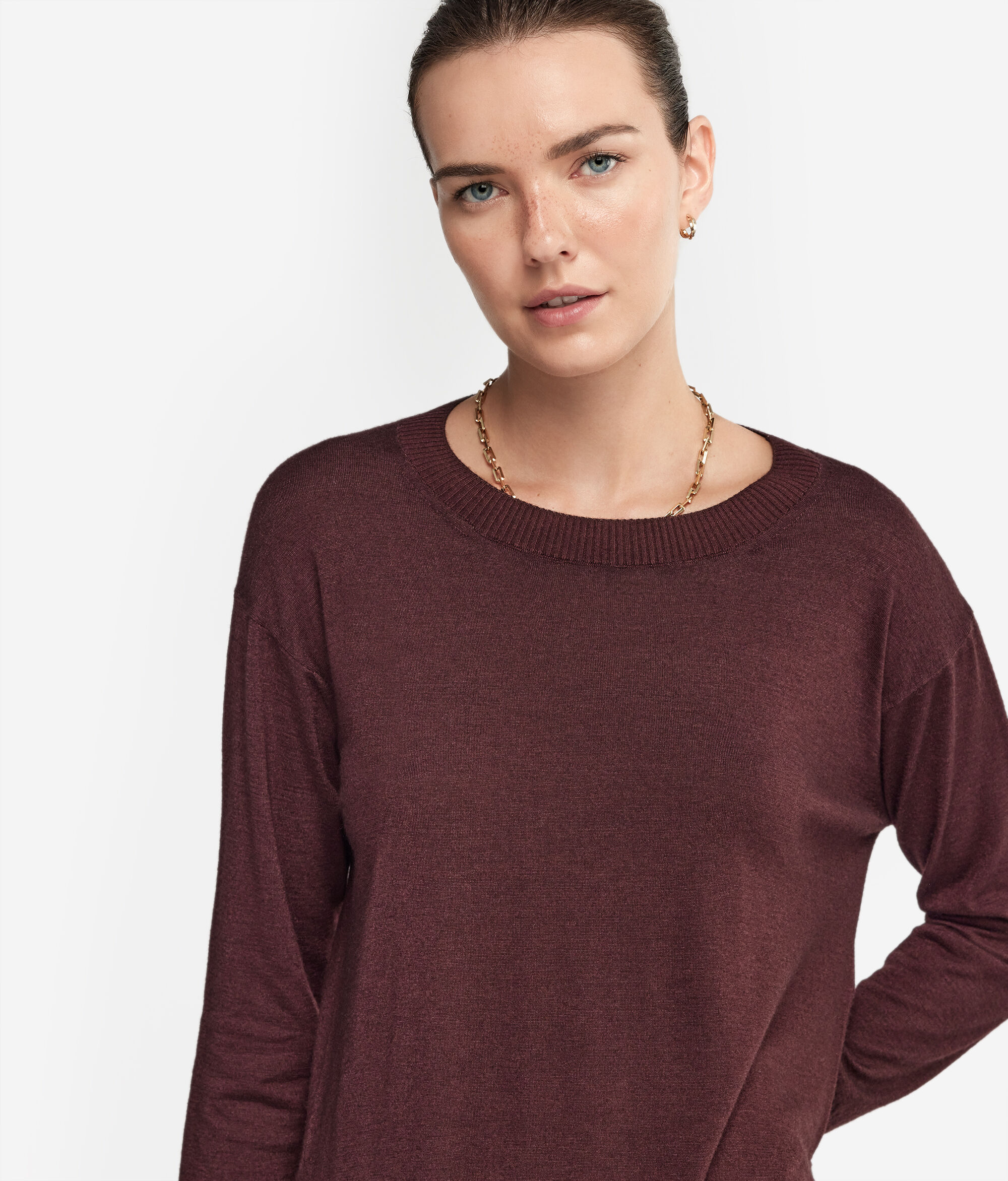 Maglia Girocollo in Cashmere con spacchi