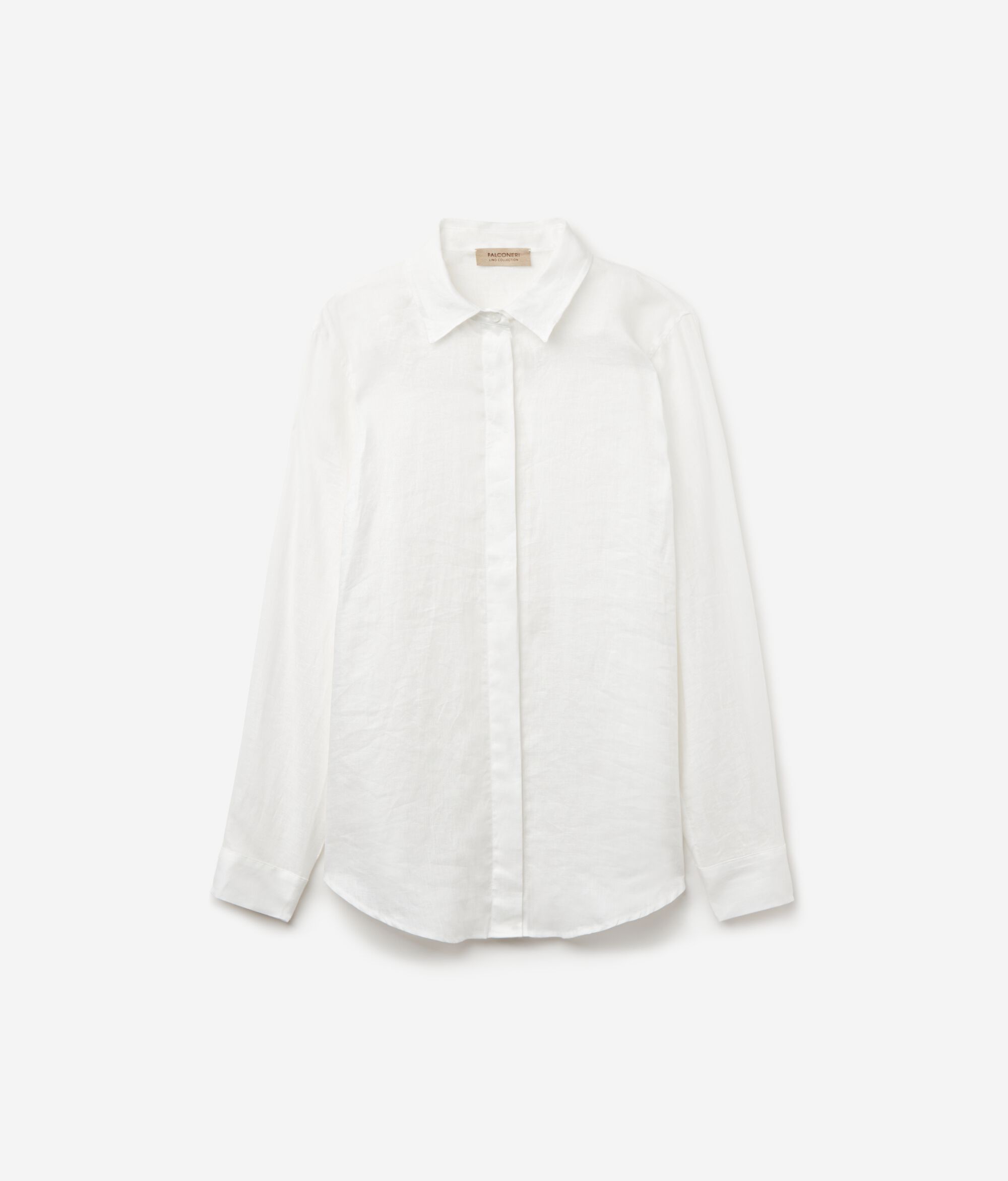 Long-Sleeved Linen Shirt