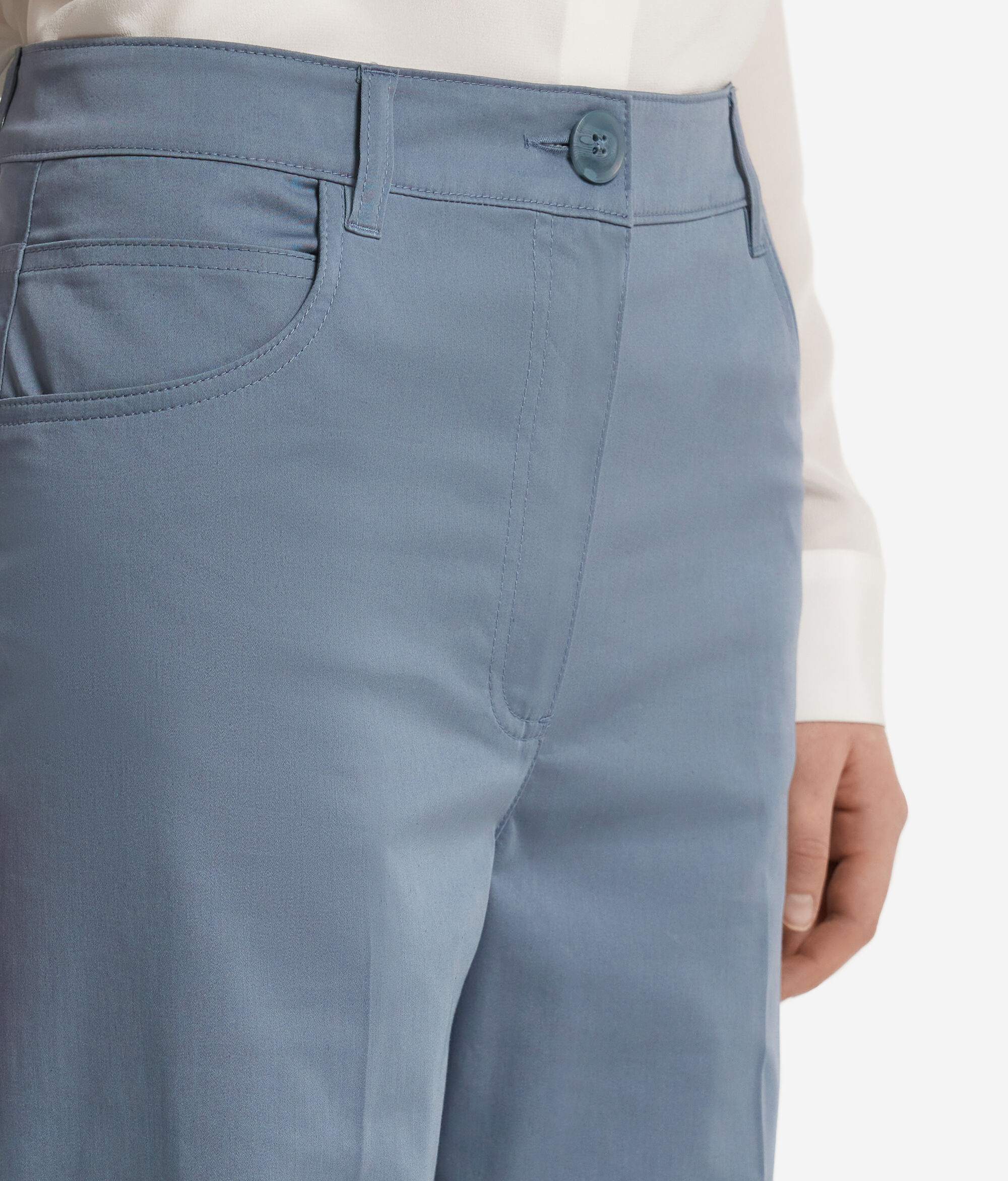Pantalón palazzo de tejido de algodón